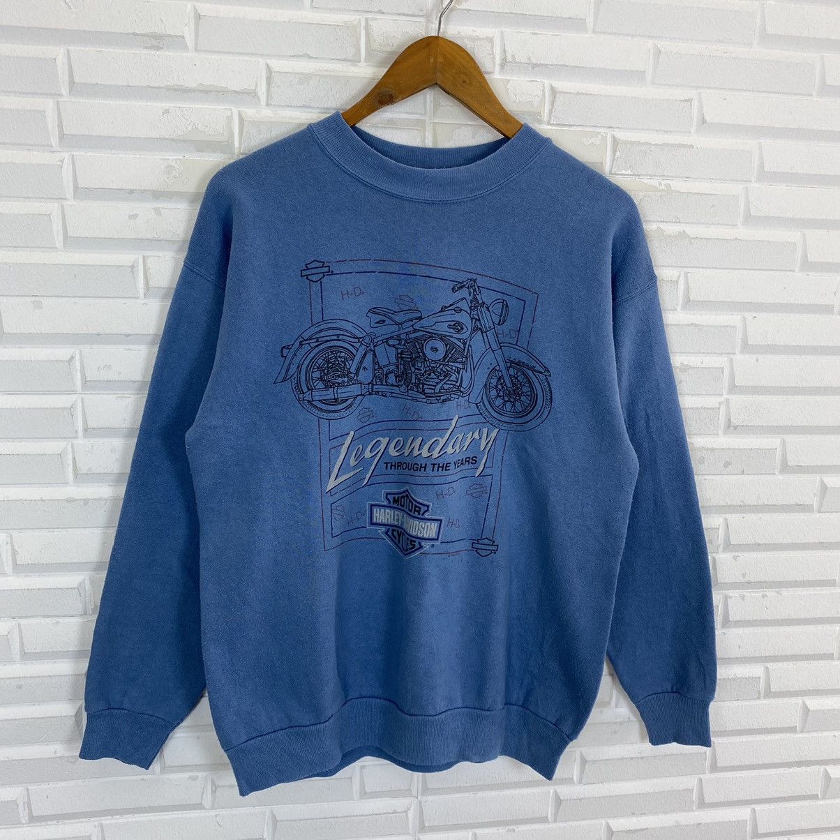 Harley Davidson × Vintage VINTAGE HARLEY DAVIDSON LEGENDARY THOUGH THE YEAR SWEATSHIRT Size US M / EU 48-50 / 2 - 3 Thumbnail