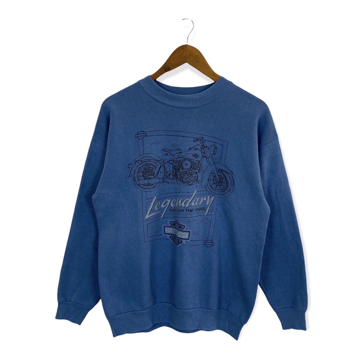 Harley Davidson × Vintage VINTAGE HARLEY DAVIDSON LEGENDARY THOUGH THE YEAR SWEATSHIRT Size US M / EU 48-50 / 2 - 1 Thumbnail