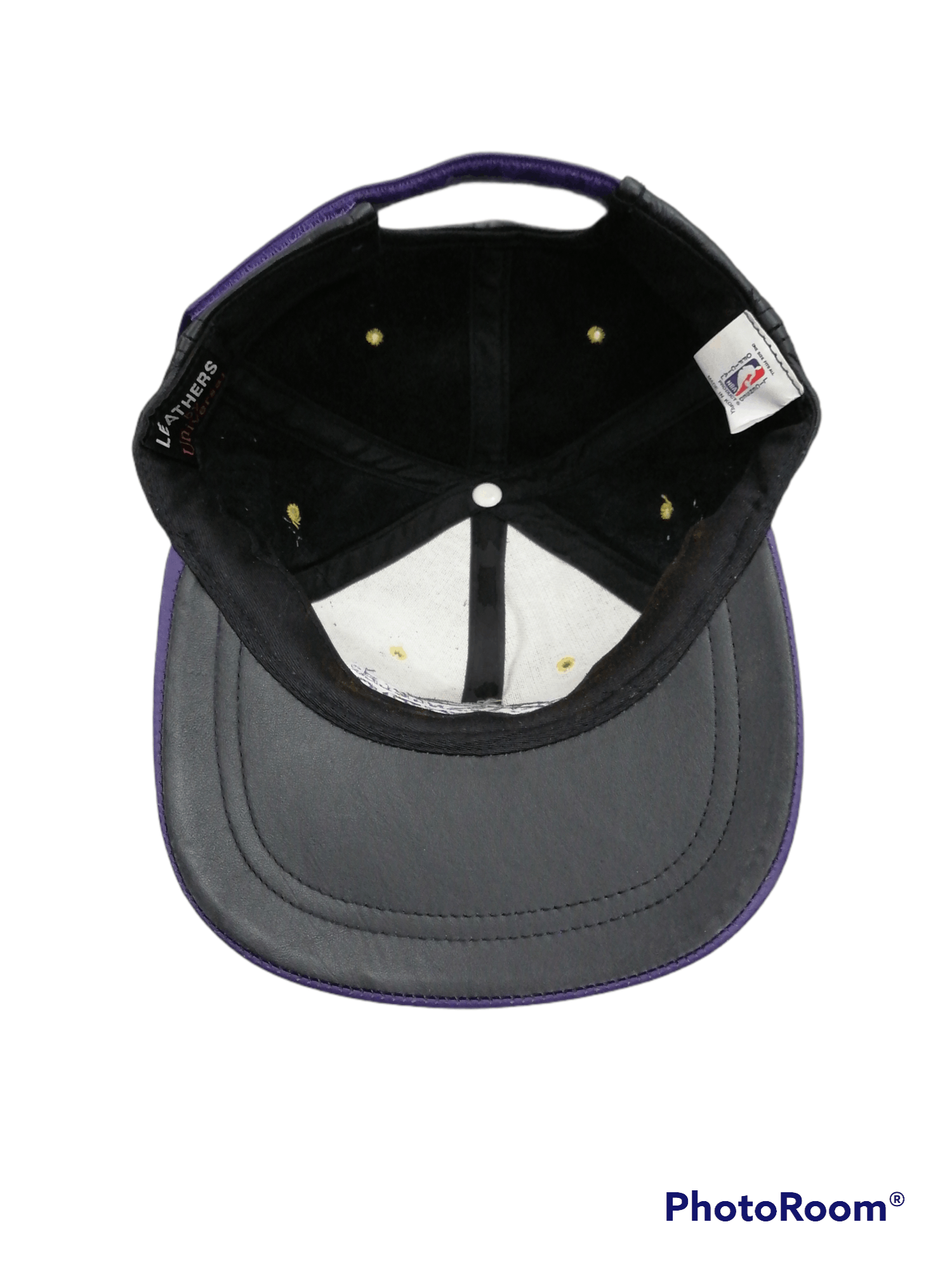 NBA × Vintage Very Rare 🔥Vintage L.A Lakers Leather Strap Cap Size ONE SIZE - 5 Thumbnail