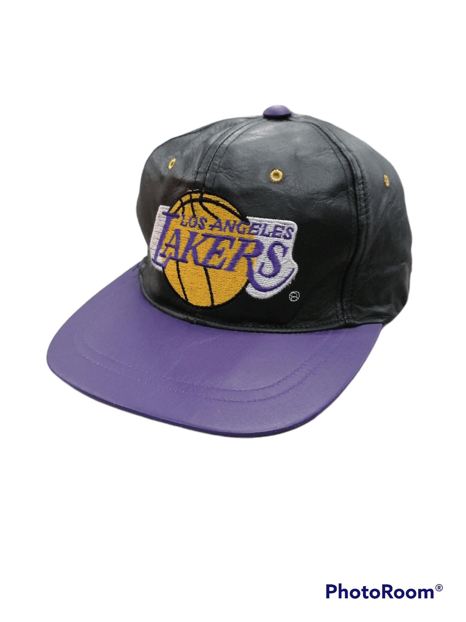 NBA × Vintage Very Rare 🔥Vintage L.A Lakers Leather Strap Cap Size ONE SIZE - 1 Thumbnail