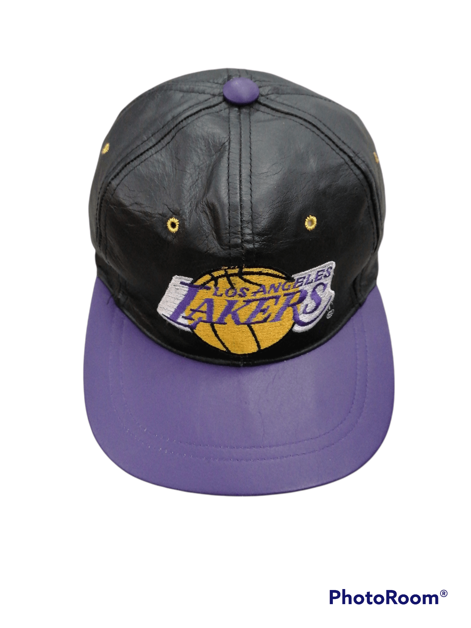 NBA × Vintage Very Rare 🔥Vintage L.A Lakers Leather Strap Cap Size ONE SIZE - 2 Thumbnail