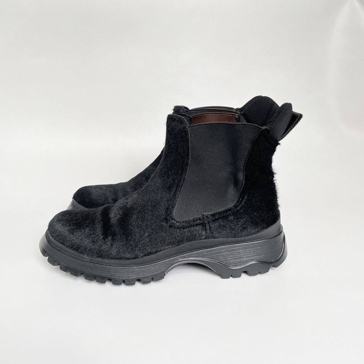 image of Prada Early 2000S OG Fur Brixxen Boots in Black, Women's (Size 7.5)
