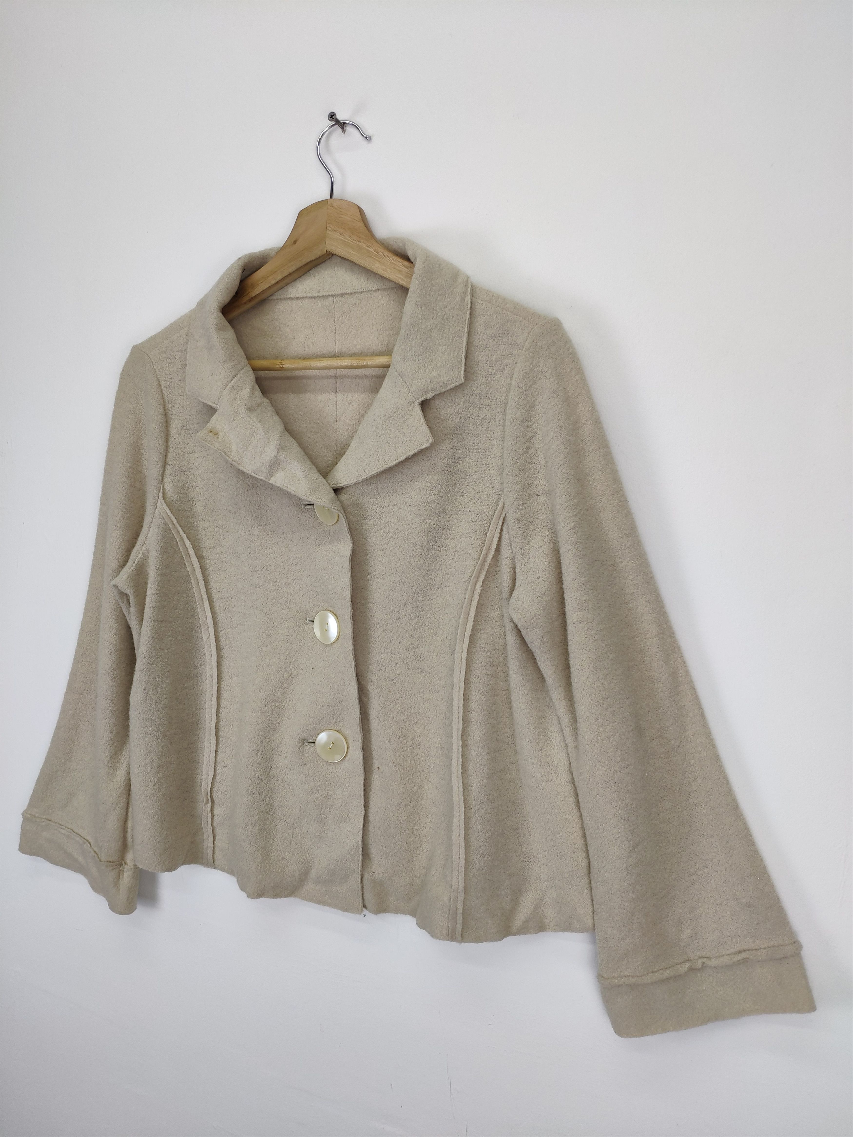 Designer × Japanese Brand Vintage Wool Cardigan Tweed Jacket by Premura Size M / US 6-8 / IT 42-44 - 2 Thumbnail