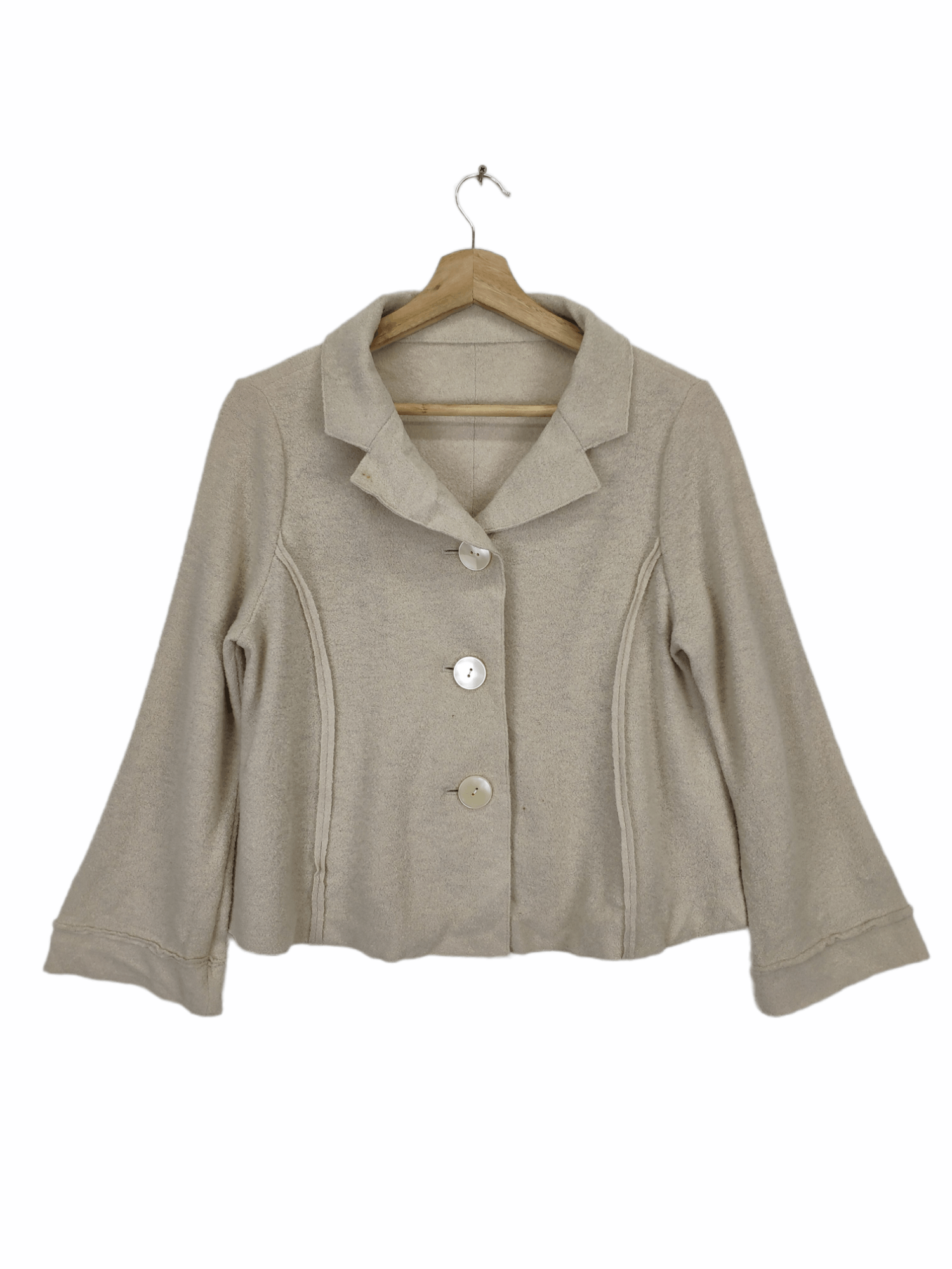 Designer × Japanese Brand Vintage Wool Cardigan Tweed Jacket by Premura Size M / US 6-8 / IT 42-44 - 1 Thumbnail