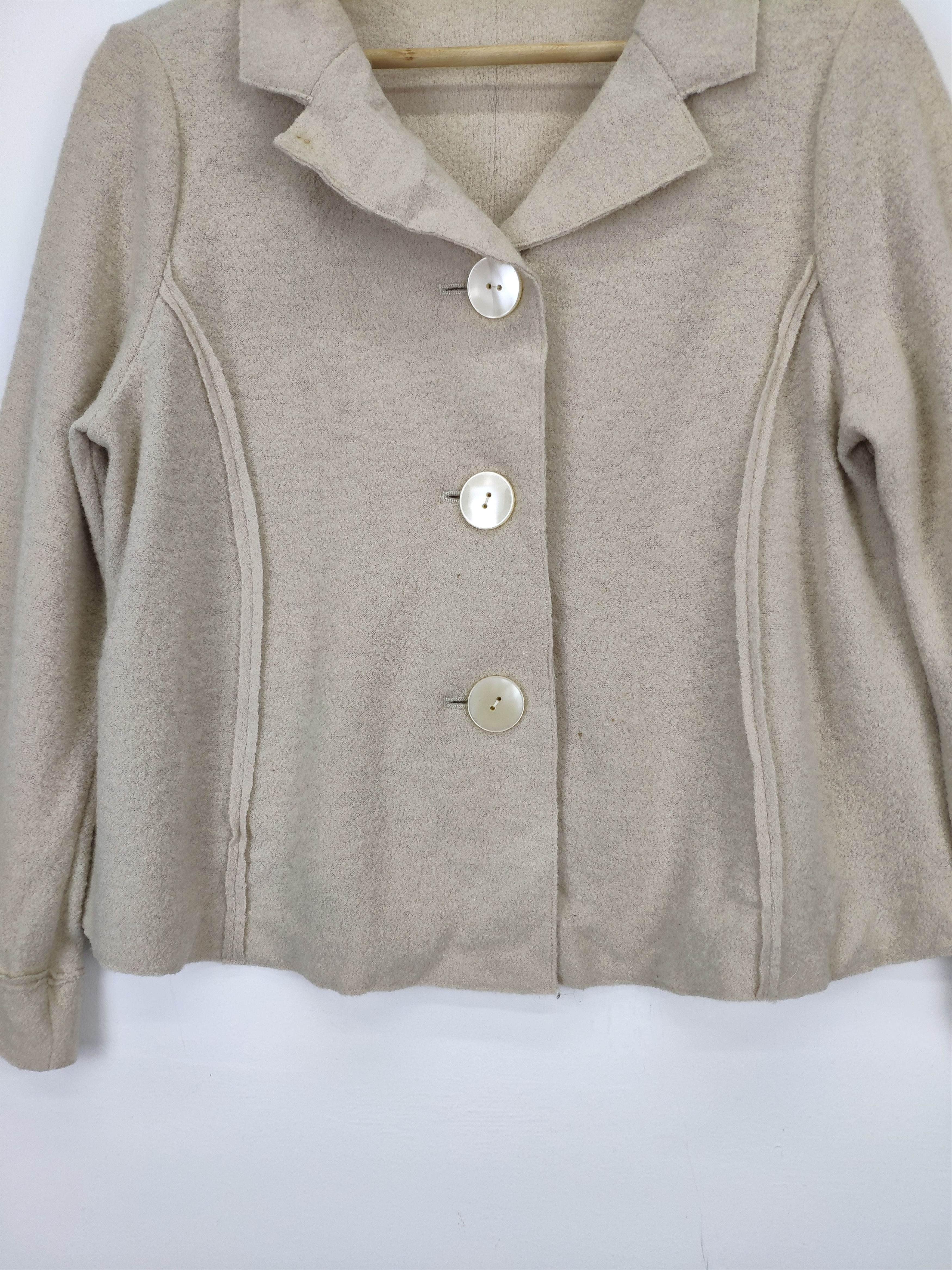 Designer × Japanese Brand Vintage Wool Cardigan Tweed Jacket by Premura Size M / US 6-8 / IT 42-44 - 6 Thumbnail