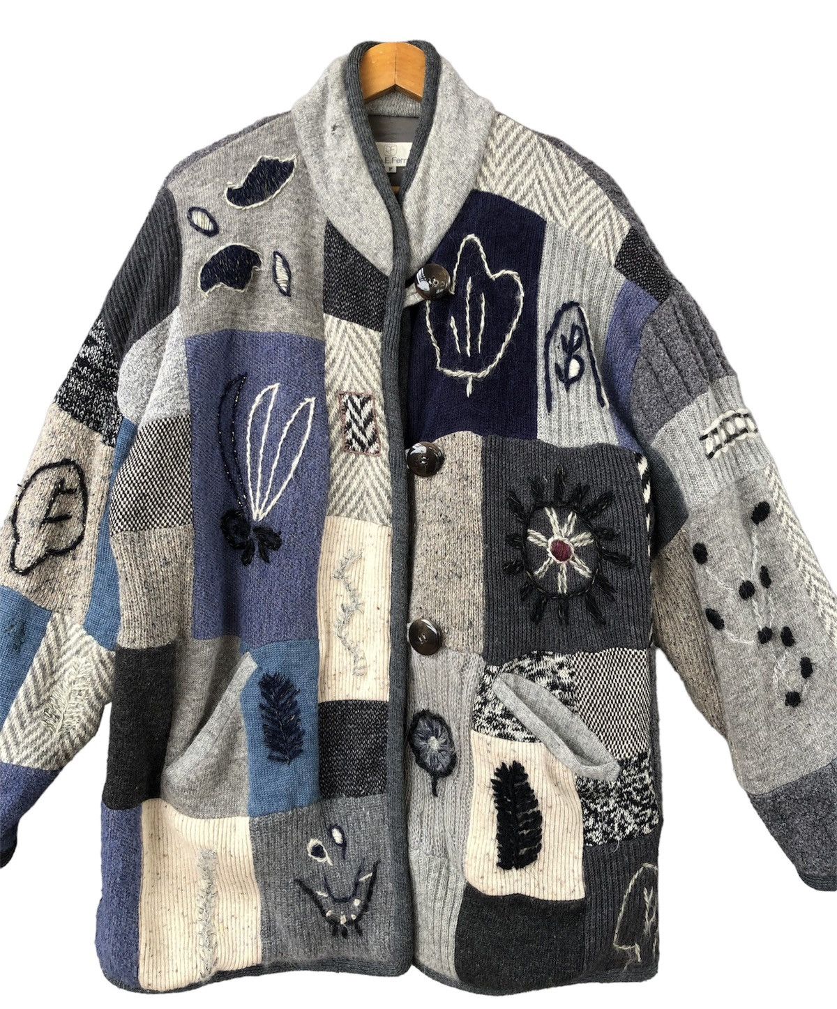 image of Vintage Reggio E Ferrario Kapital Inspired Patchwork Heavy Jacket, Men's (Size XL)