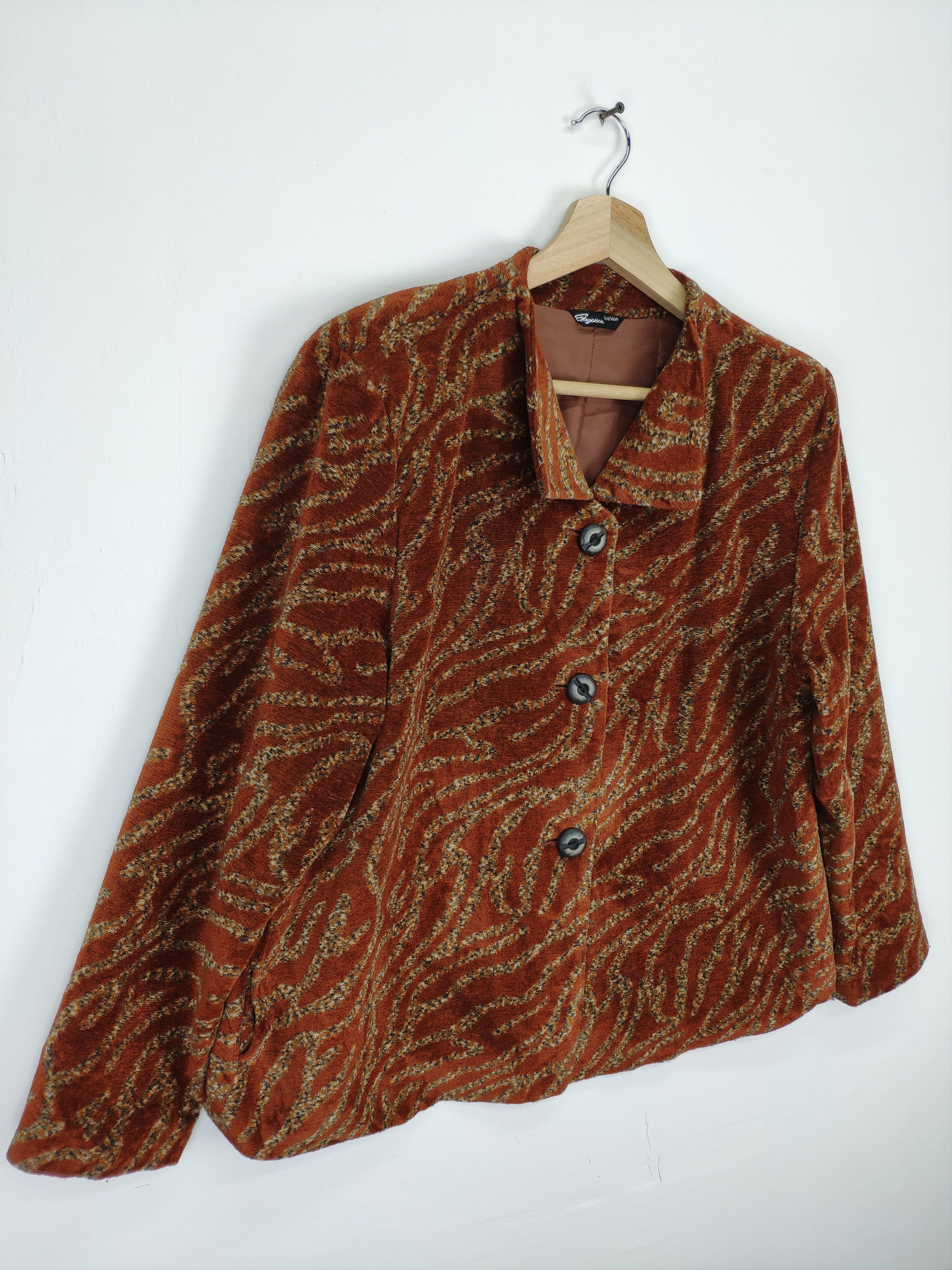 Designer × Japanese Brand Vintage Wool Cardigan Jacket Fullprint Size M / US 6-8 / IT 42-44 - 3 Thumbnail
