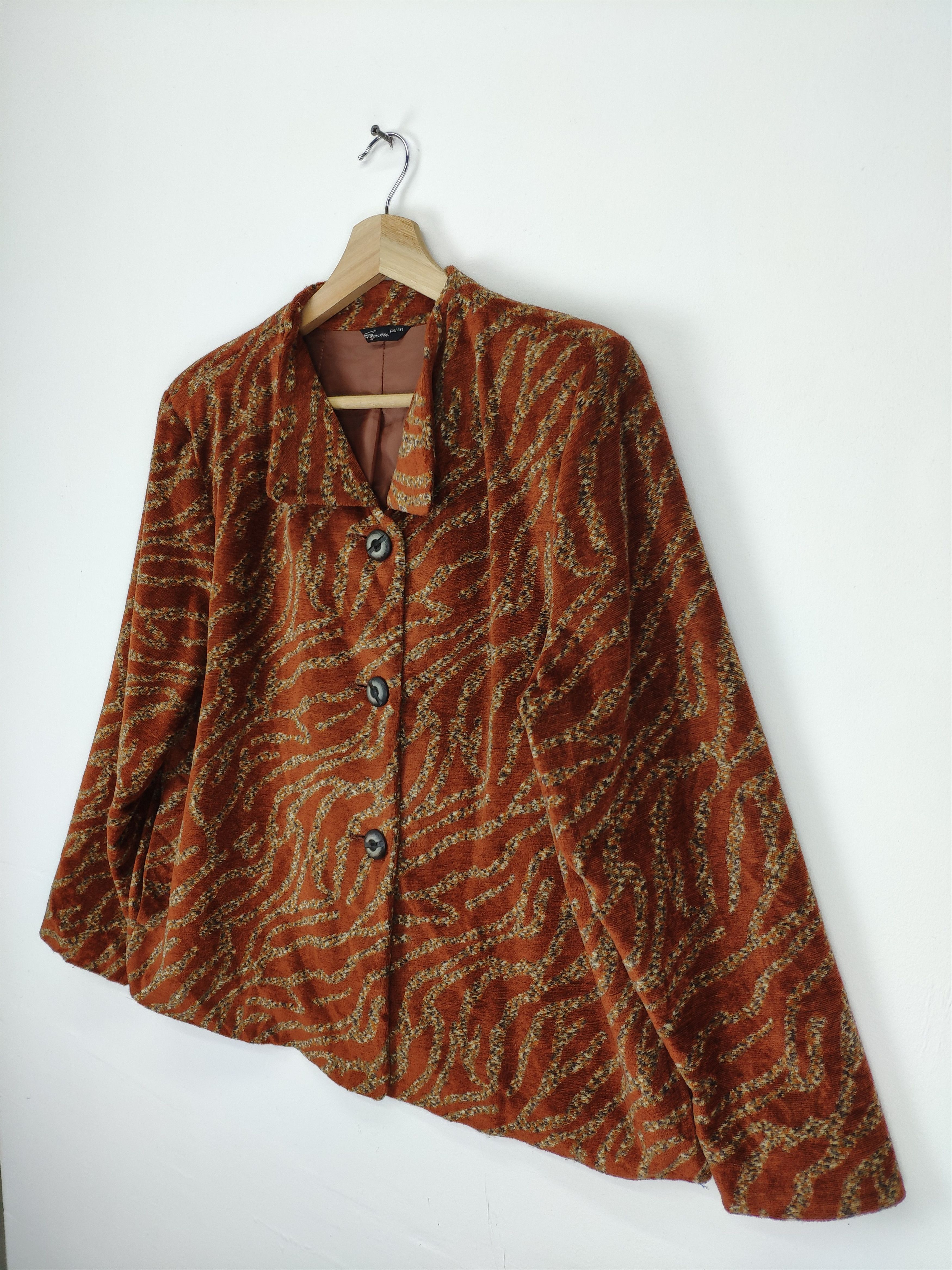 Designer × Japanese Brand Vintage Wool Cardigan Jacket Fullprint Size M / US 6-8 / IT 42-44 - 2 Thumbnail