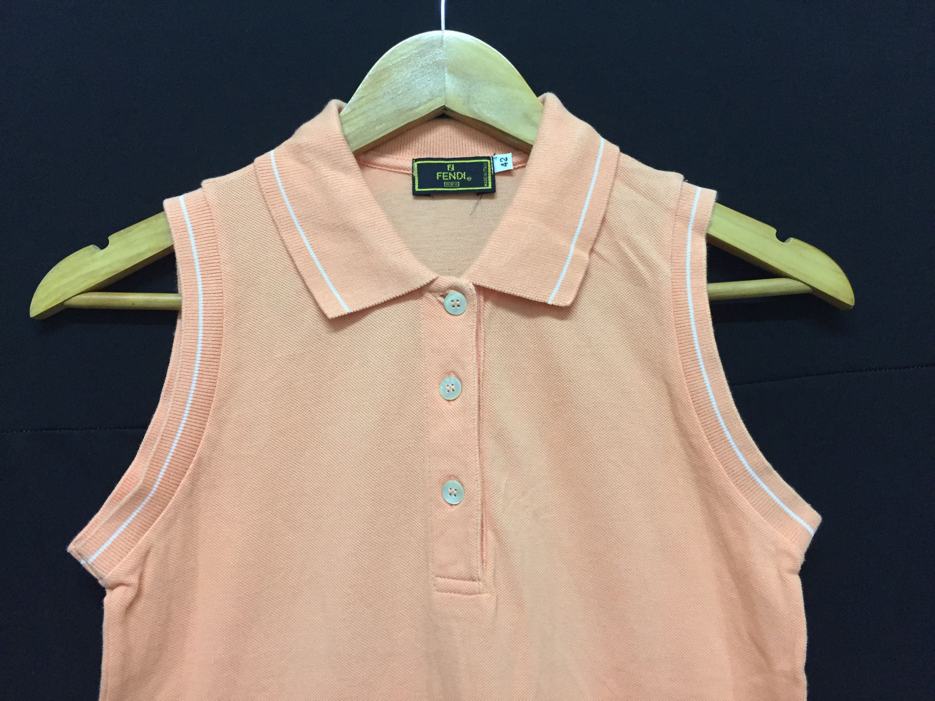 Fendi 90's Fendi Sleeveless ring polo Size XS / US 0-2 / IT 36-38 - 3 Thumbnail