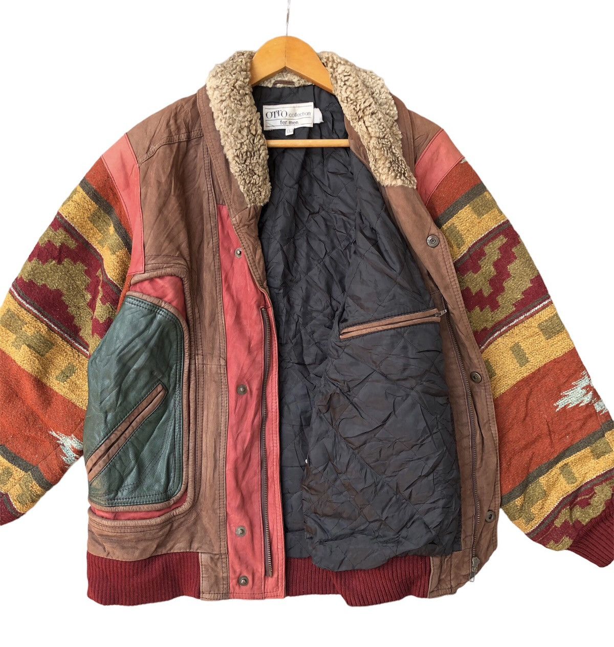 Leather Vintage Otto Collection Mixed Navajo Leather Jacket Size US L / EU 52-54 / 3 - 8 Thumbnail