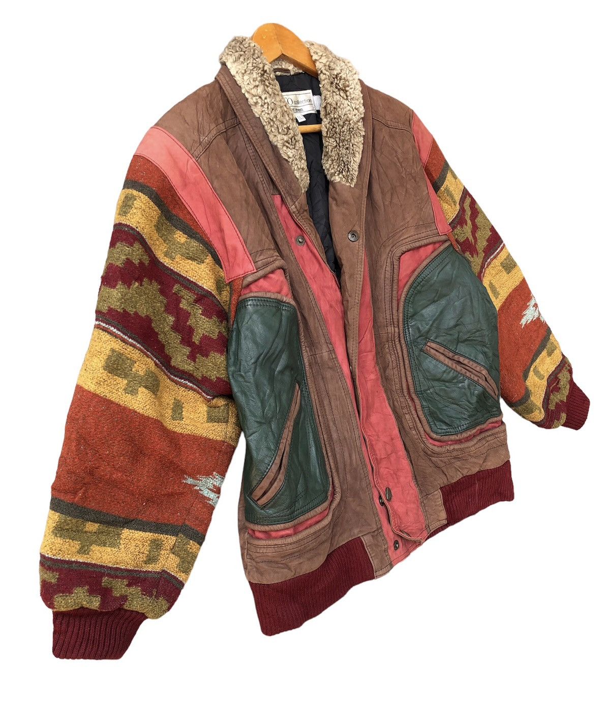 Leather Vintage Otto Collection Mixed Navajo Leather Jacket Size US L / EU 52-54 / 3 - 7 Thumbnail