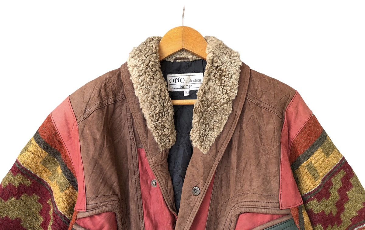 Leather Vintage Otto Collection Mixed Navajo Leather Jacket Size US L / EU 52-54 / 3 - 3 Thumbnail