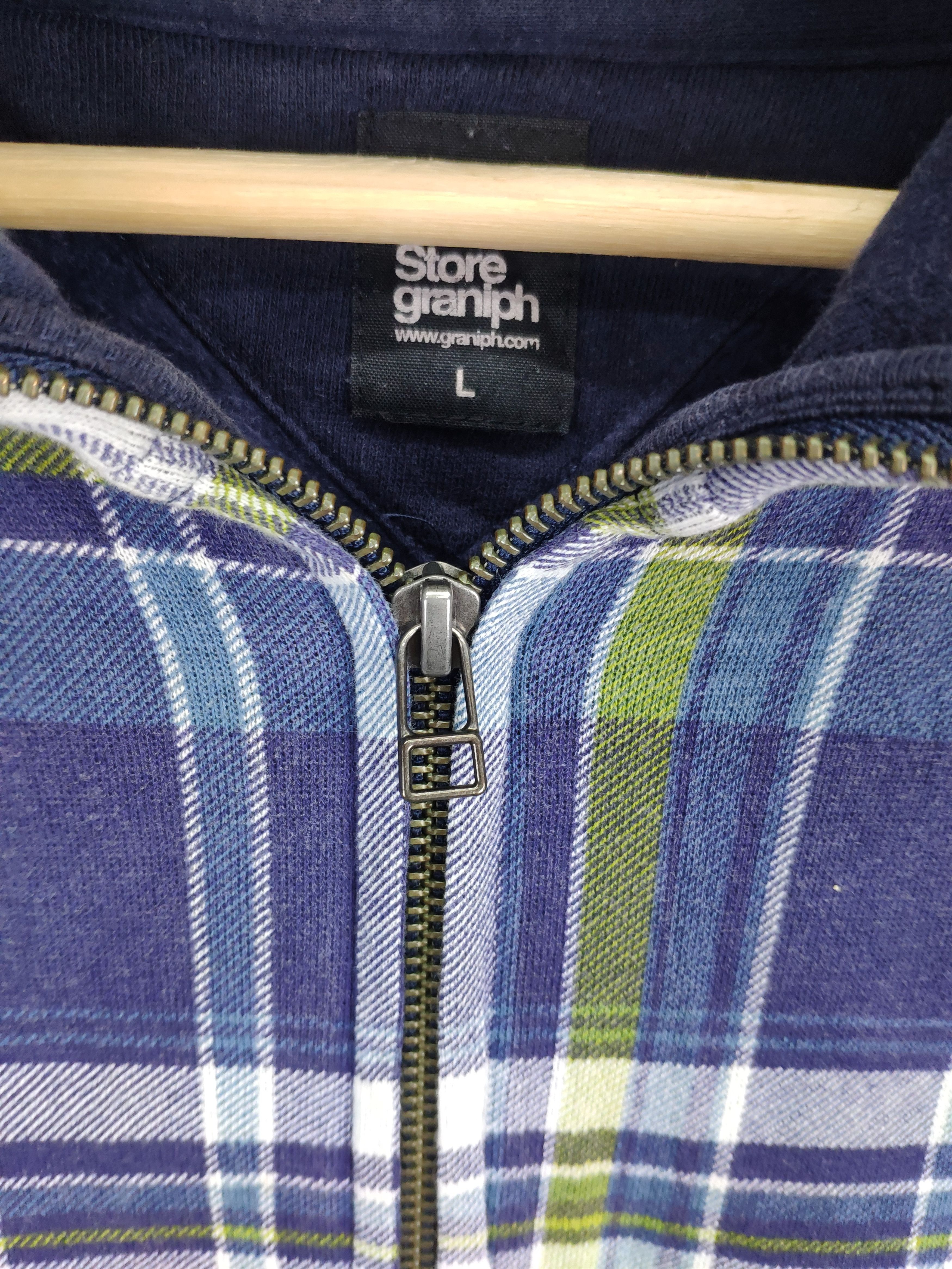 Japanese Brand × Vintage Vintage Tartan Hooded Jacket Zip Up Size US M / EU 48-50 / 2 - 8 Thumbnail