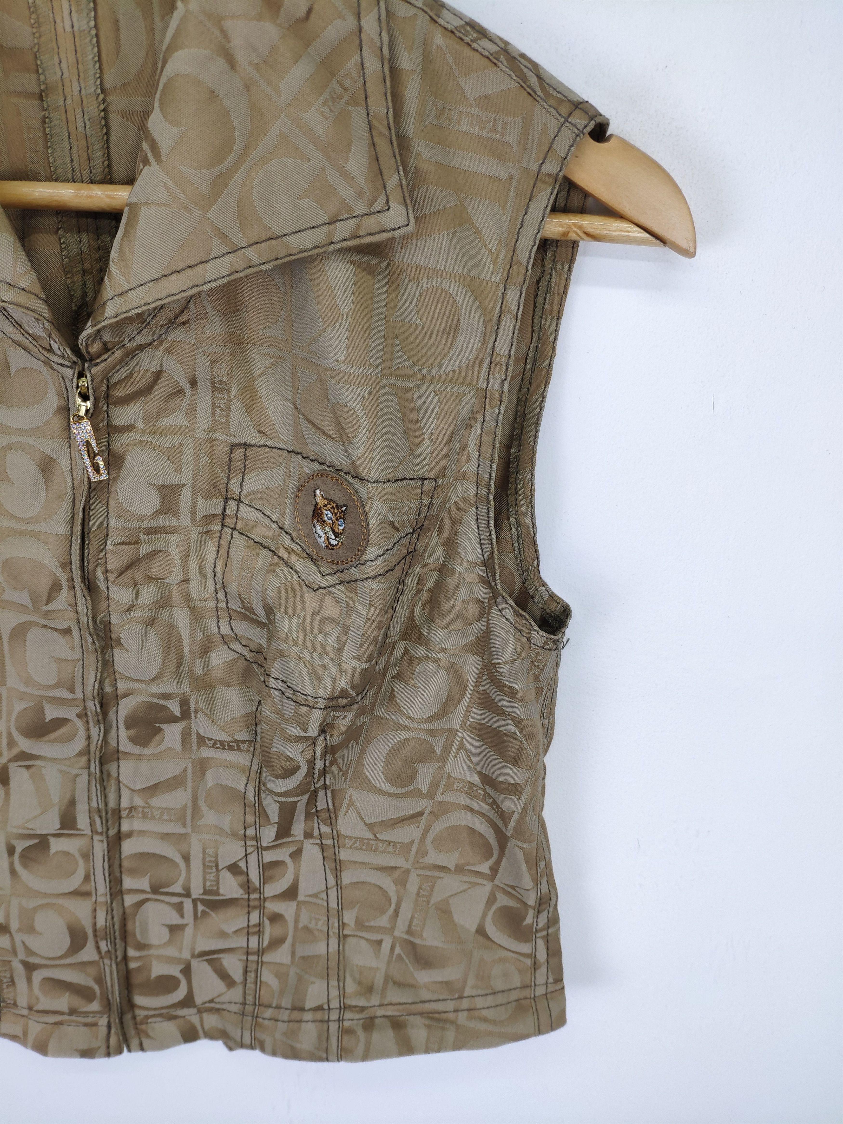 Japanese Brand × Vintage Vintage Vest Monogram Gucci Style Size S / US 4 / IT 40 - 7 Thumbnail