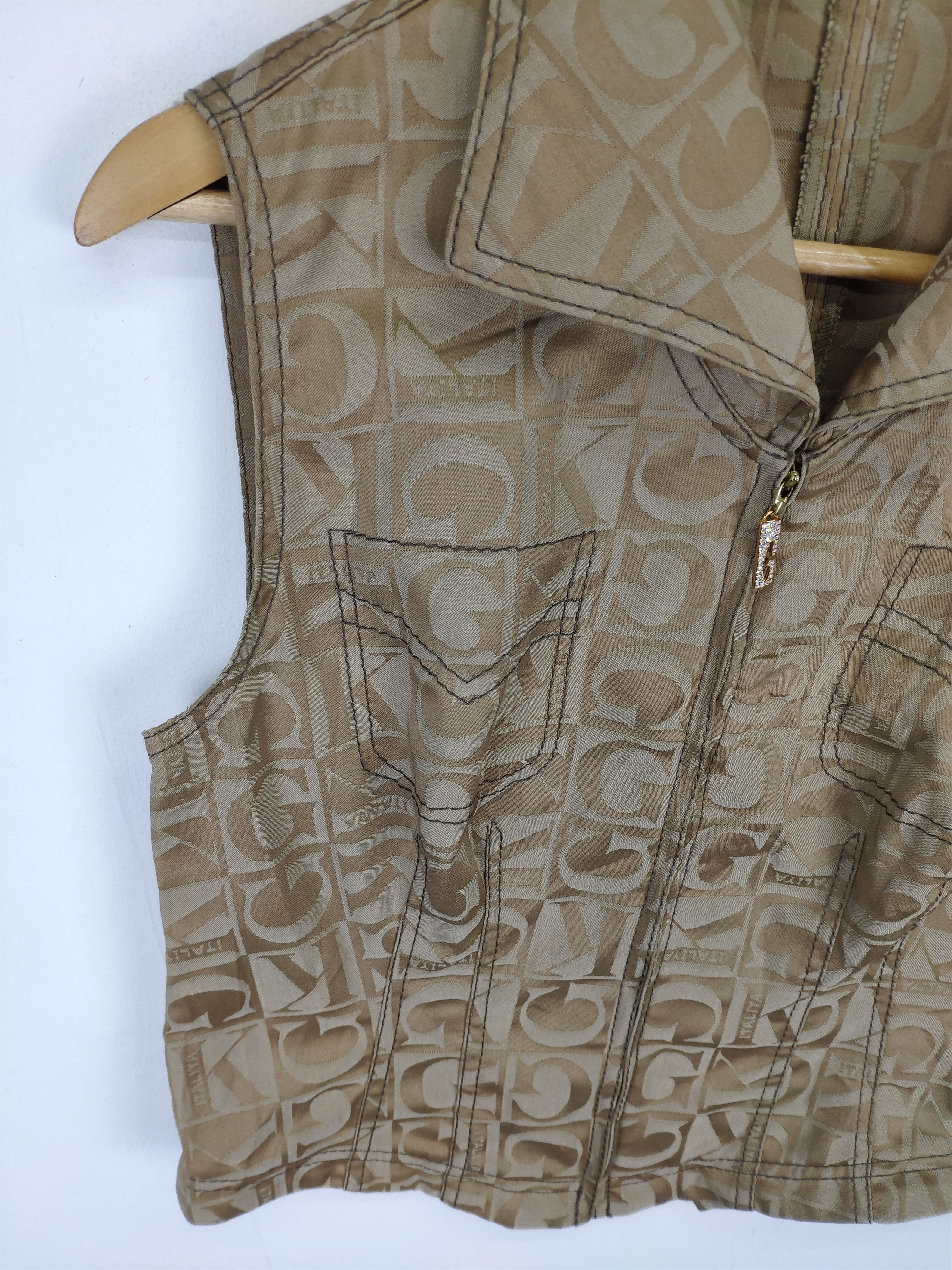 Japanese Brand × Vintage Vintage Vest Monogram Gucci Style Size S / US 4 / IT 40 - 8 Thumbnail