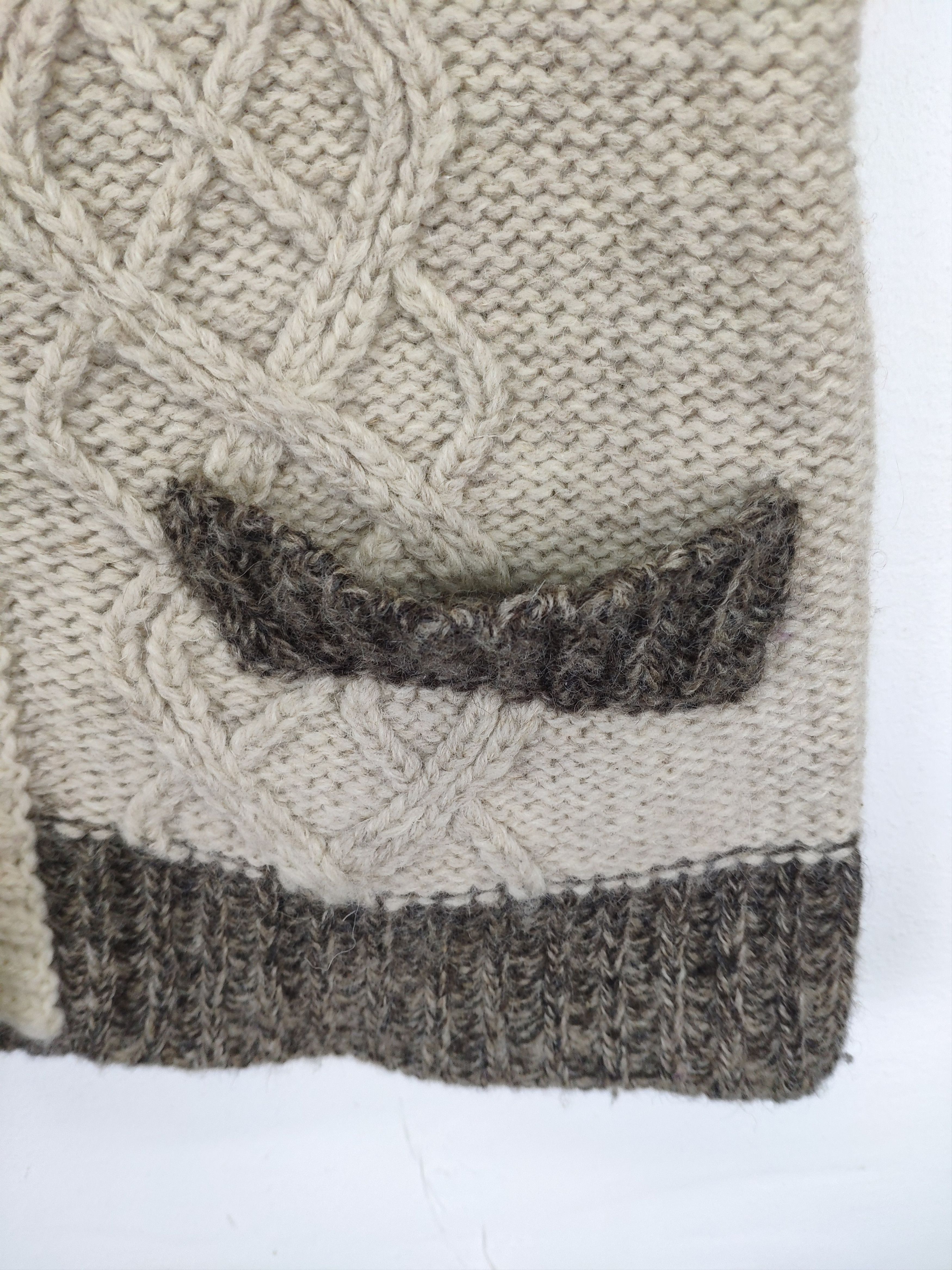 Aran Isles Knitwear × Japanese Brand Vintage Wool Knit Vest Sweater Shawl Collar Cardigan Size XS / US 0-2 / IT 36-38 - 10 Thumbnail