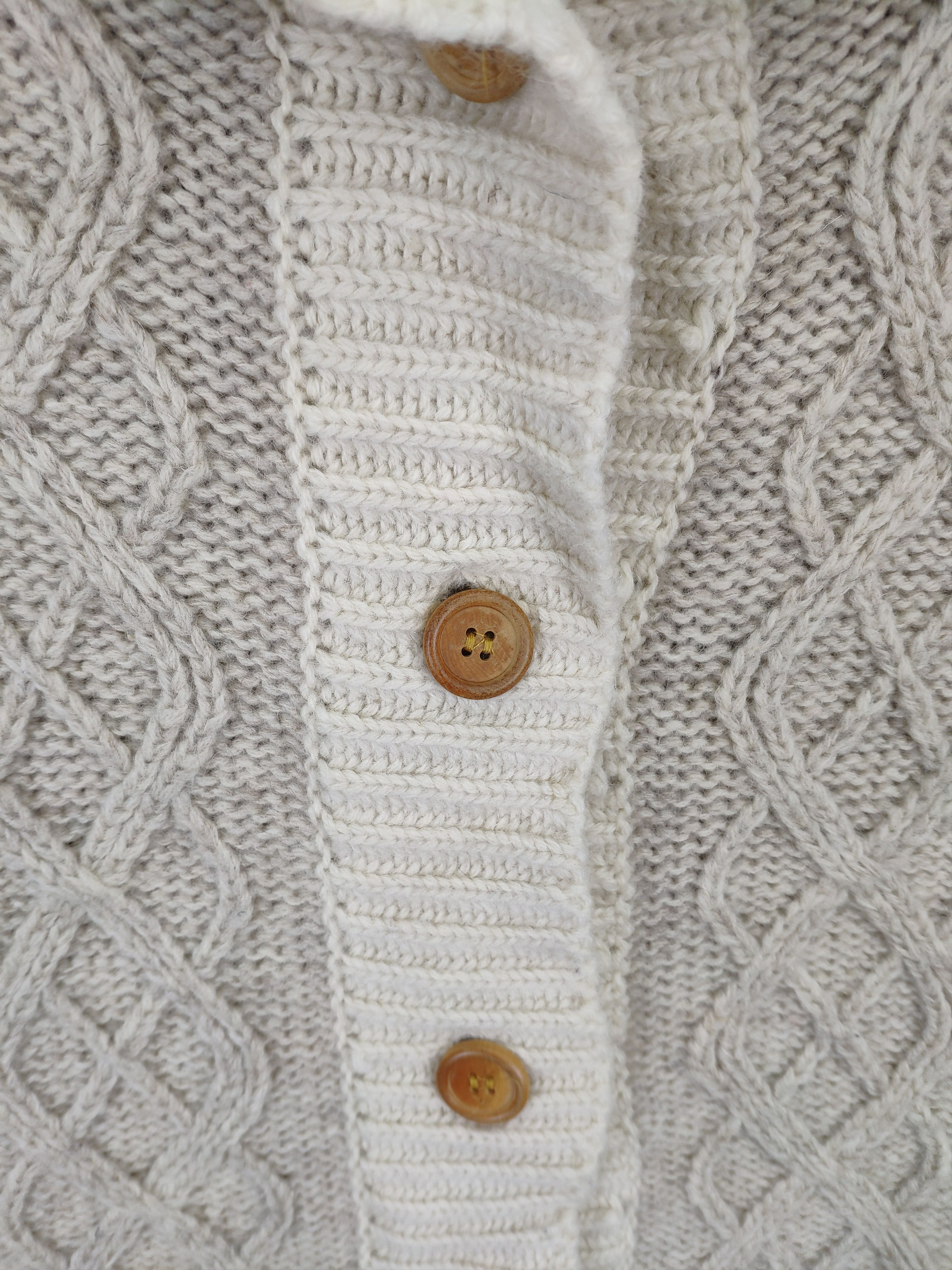 Aran Isles Knitwear × Japanese Brand Vintage Wool Knit Vest Sweater Shawl Collar Cardigan Size XS / US 0-2 / IT 36-38 - 9 Thumbnail