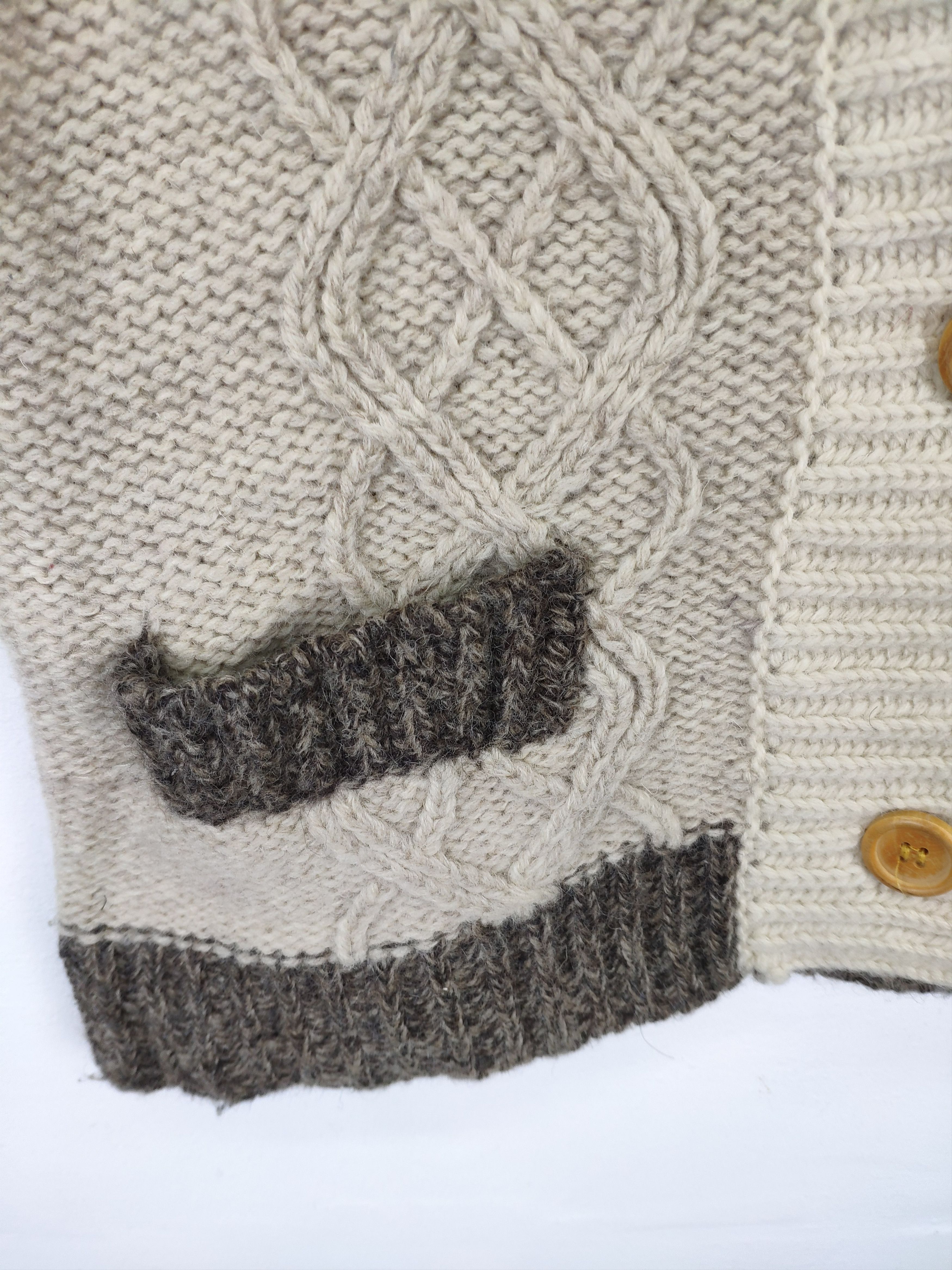 Aran Isles Knitwear × Japanese Brand Vintage Wool Knit Vest Sweater Shawl Collar Cardigan Size XS / US 0-2 / IT 36-38 - 11 Thumbnail