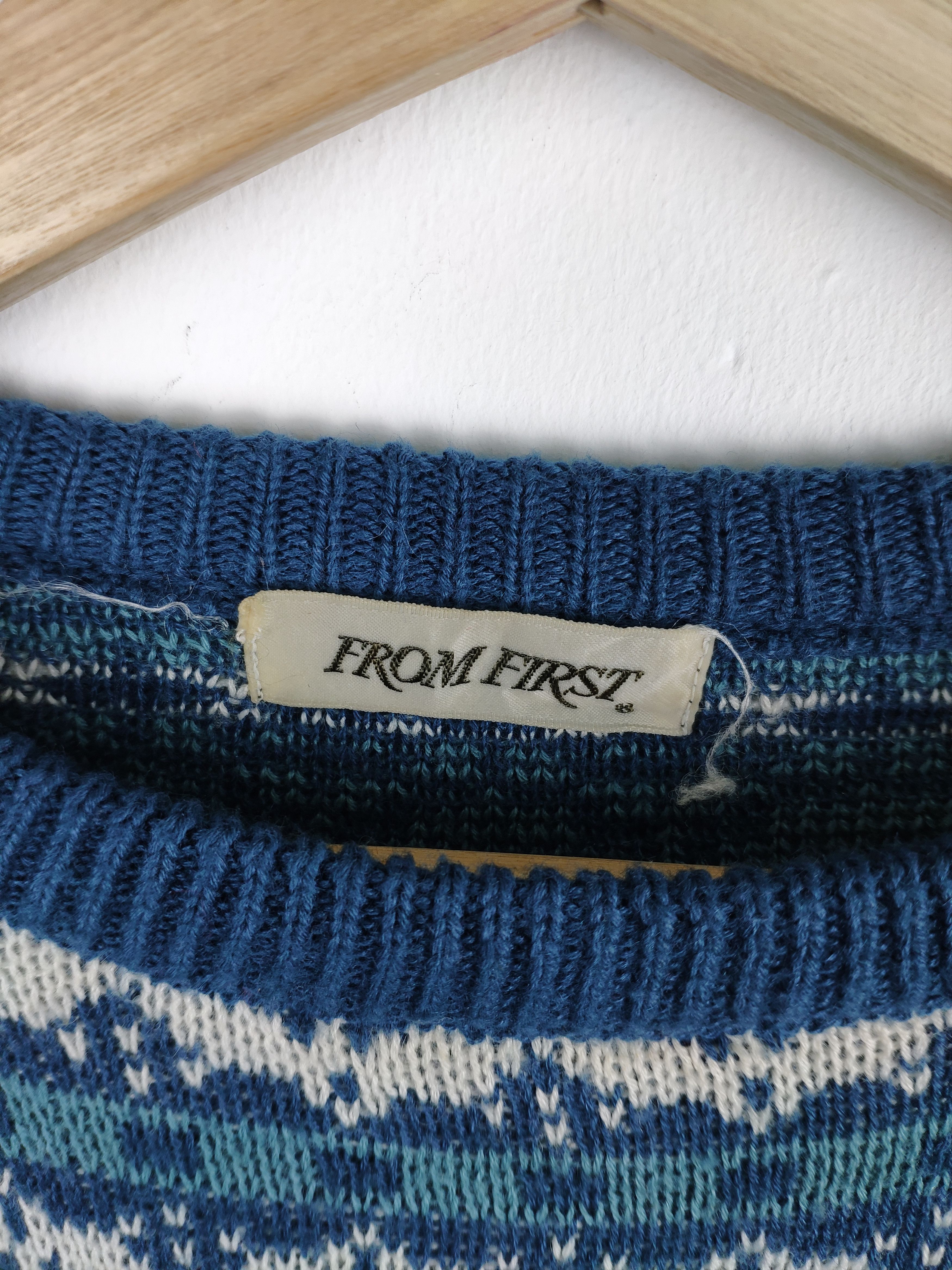Aran Isles Knitwear × Japanese Brand × Vintage Steal 💥 Vintage Wool Knit Sweater Native Style Size US S / EU 44-46 / 1 - 4 Thumbnail