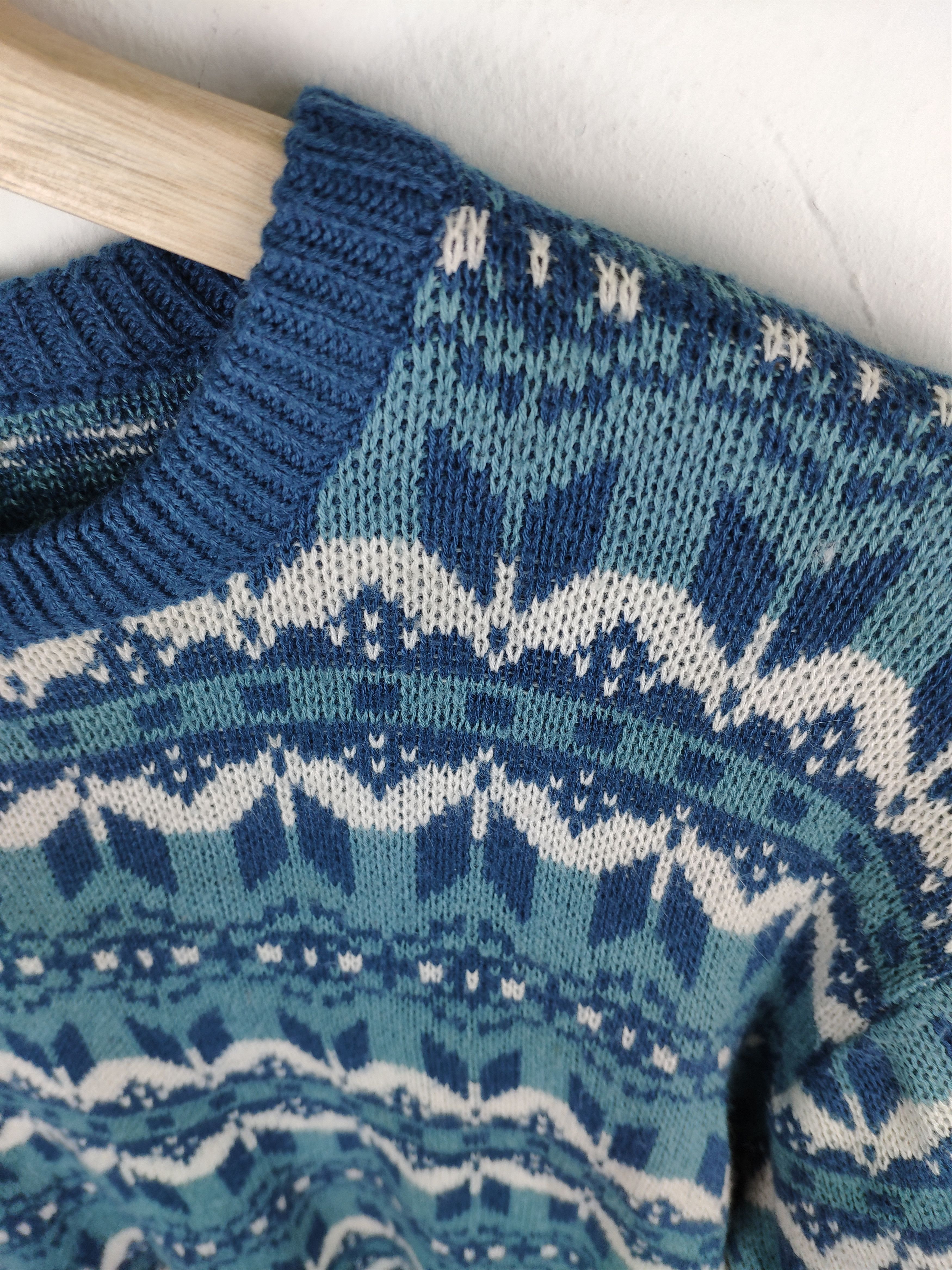 Aran Isles Knitwear × Japanese Brand × Vintage Steal 💥 Vintage Wool Knit Sweater Native Style Size US S / EU 44-46 / 1 - 3 Thumbnail