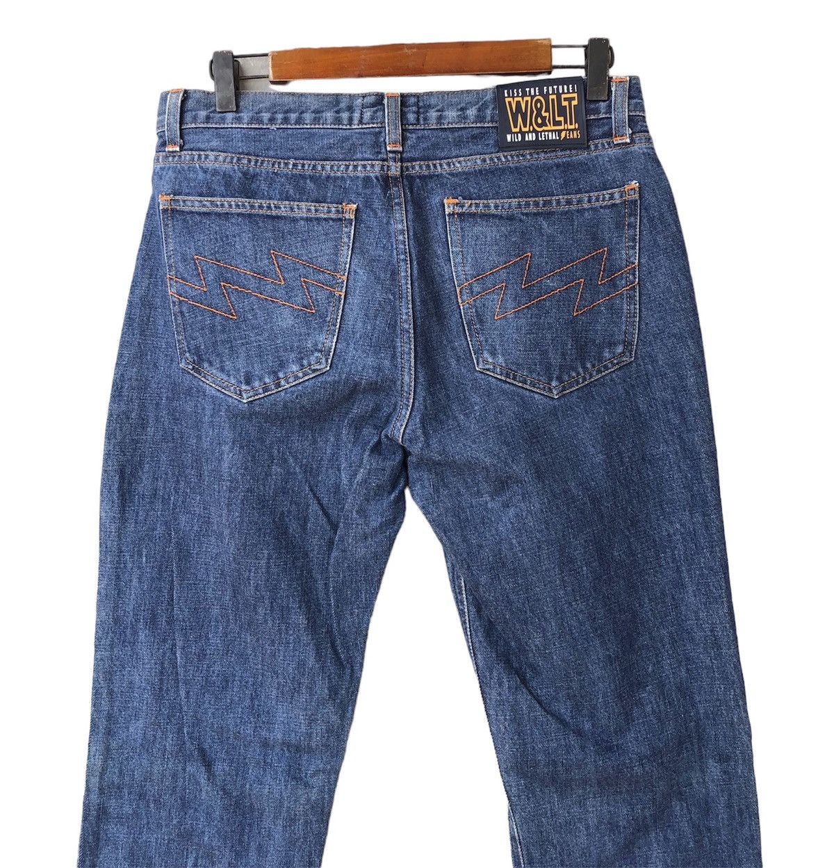 Designer × W&LT W & LT Kiss The Future Flash Back Pocket Denim Pants Size US 30 / EU 46 - 8 Thumbnail