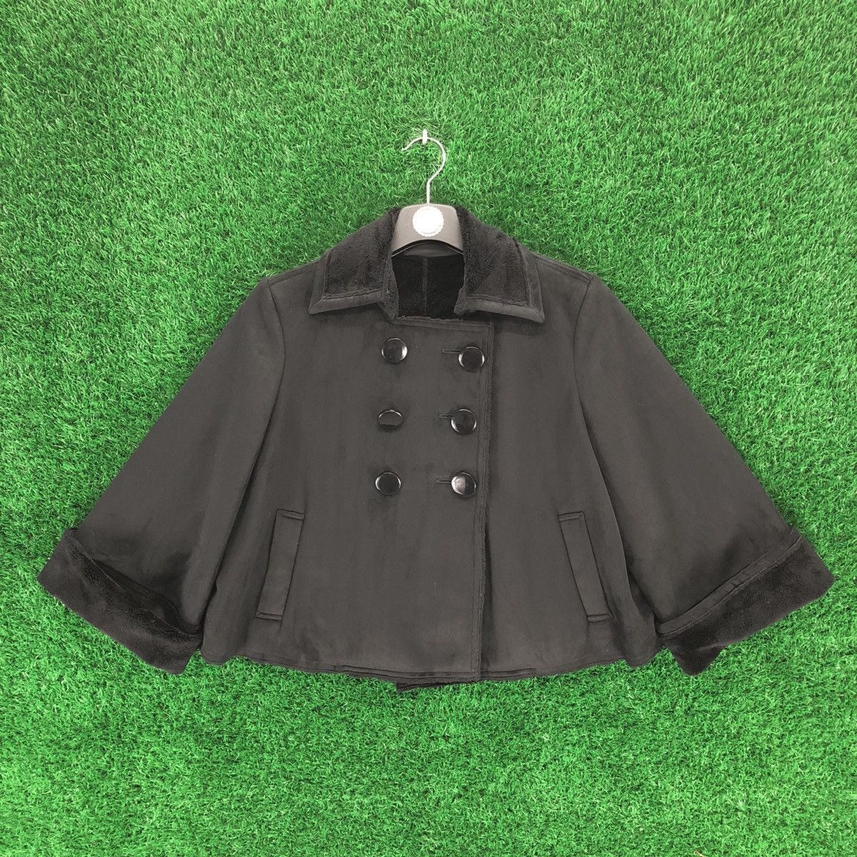 Japanese Brand Buona Giornata Women Peacoat Cropped Double Breasted Jacket Size S / US 4 / IT 40 - 1 Thumbnail