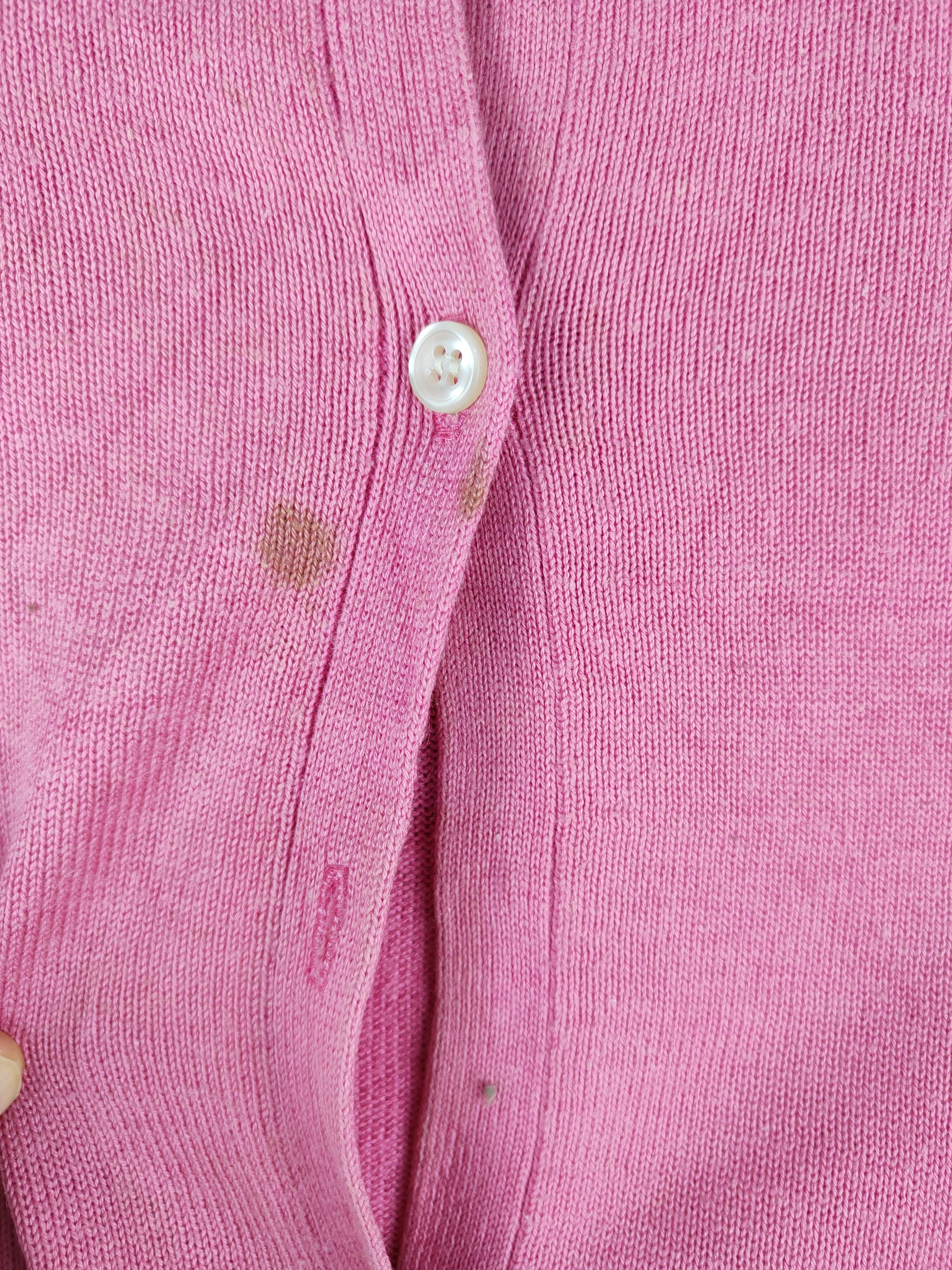 Japanese Brand × Vintage Gita Pink Cardigan thrashed vintage knitwear #S944 Size S / US 4 / IT 40 - 3 Thumbnail