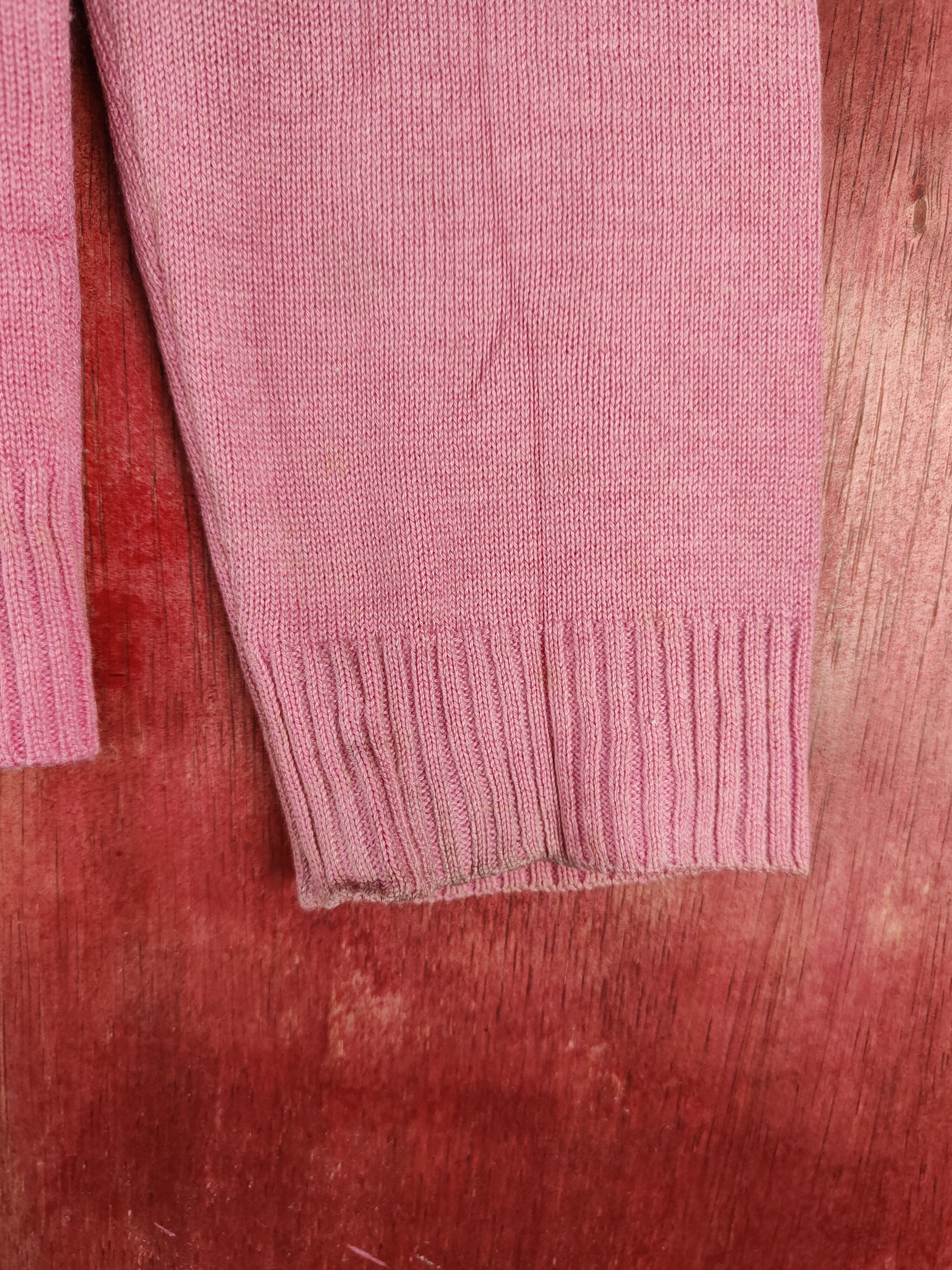 Japanese Brand × Vintage Gita Pink Cardigan thrashed vintage knitwear #S944 Size S / US 4 / IT 40 - 11 Thumbnail