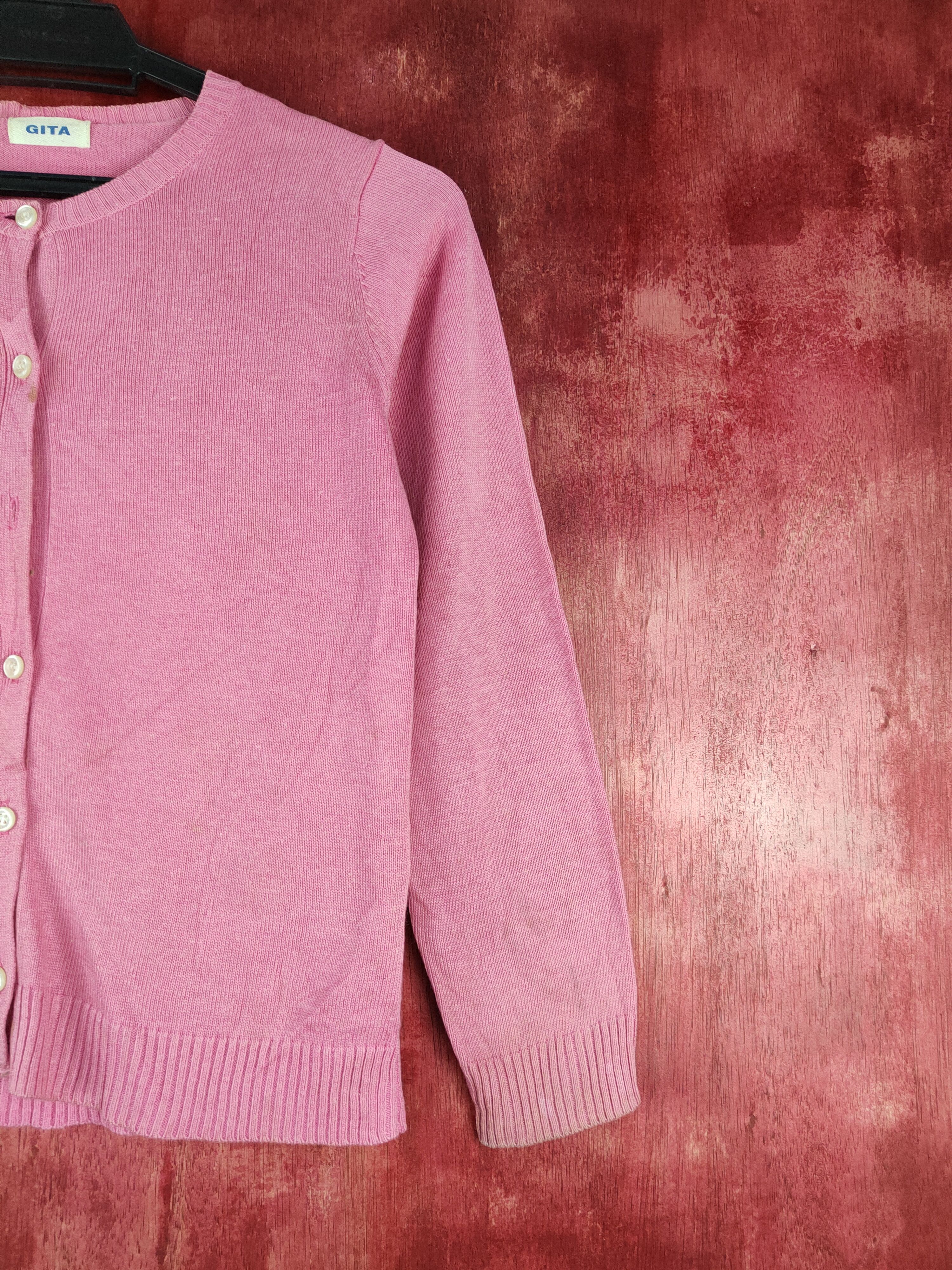 Japanese Brand × Vintage Gita Pink Cardigan thrashed vintage knitwear #S944 Size S / US 4 / IT 40 - 7 Thumbnail