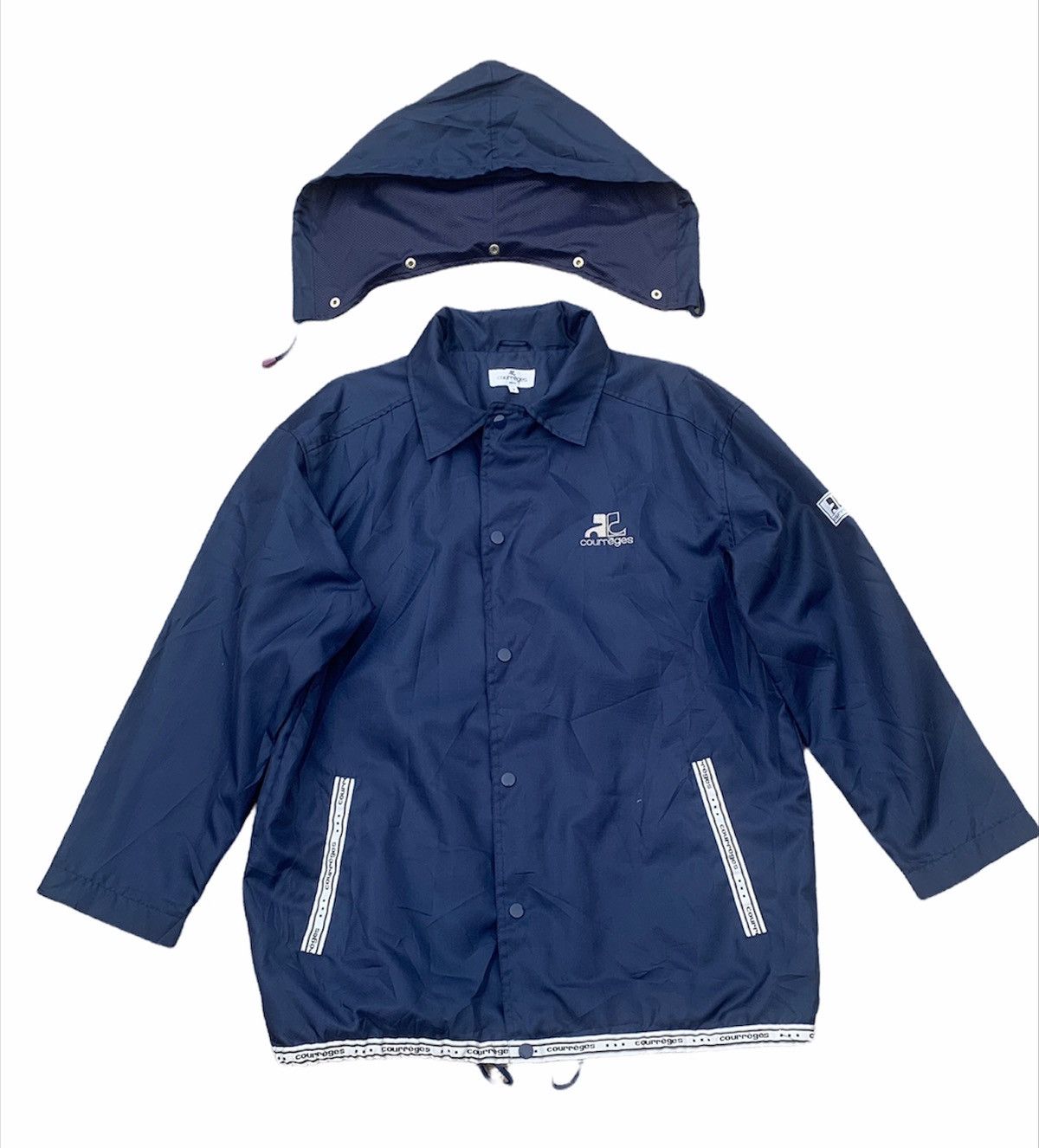 Andre Courreges COURREGES PARIS BIG EMBROIDERY LOGO NYLON JACKET Size US L / EU 52-54 / 3 - 3 Thumbnail