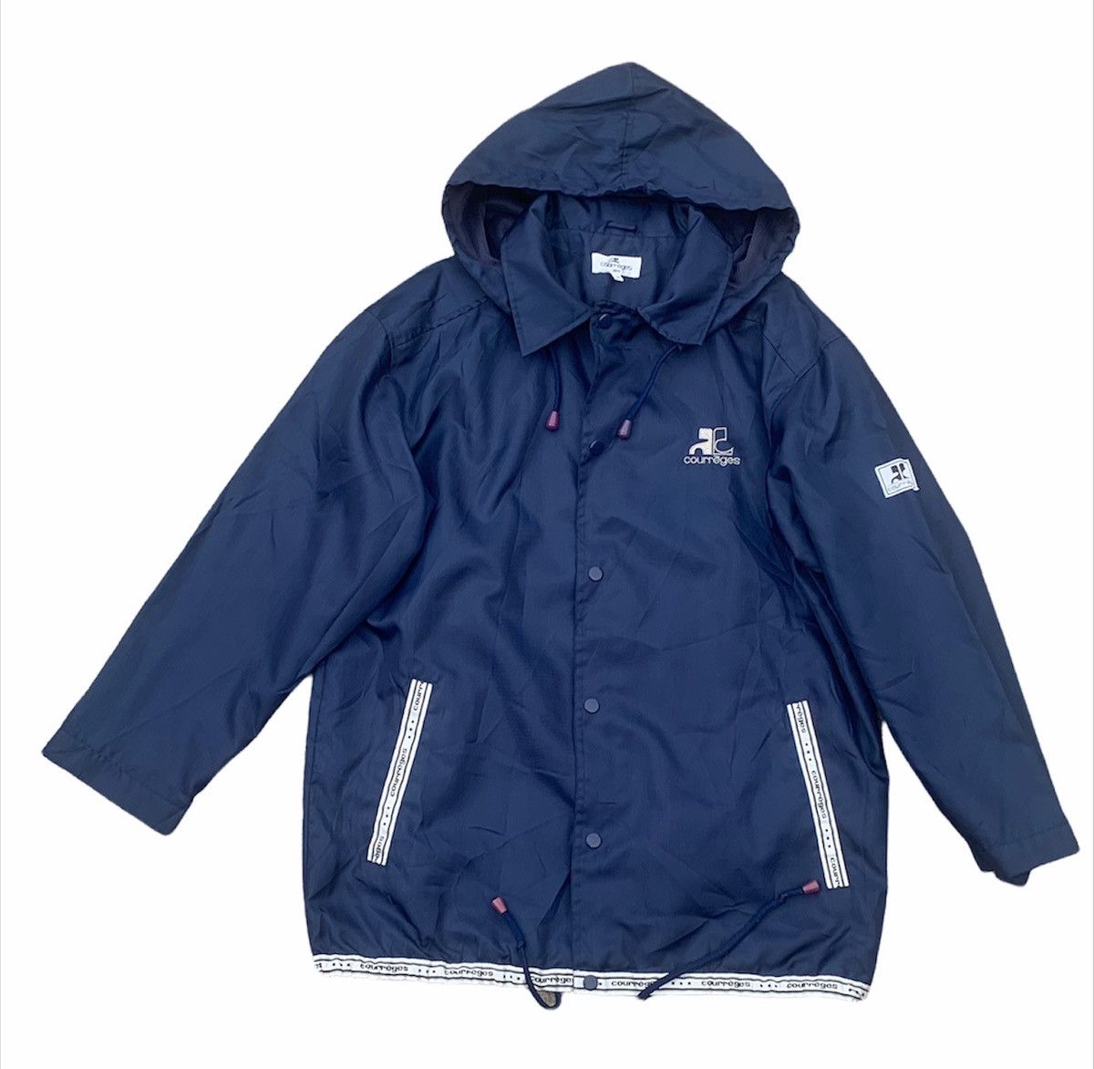 Andre Courreges COURREGES PARIS BIG EMBROIDERY LOGO NYLON JACKET Size US L / EU 52-54 / 3 - 2 Thumbnail