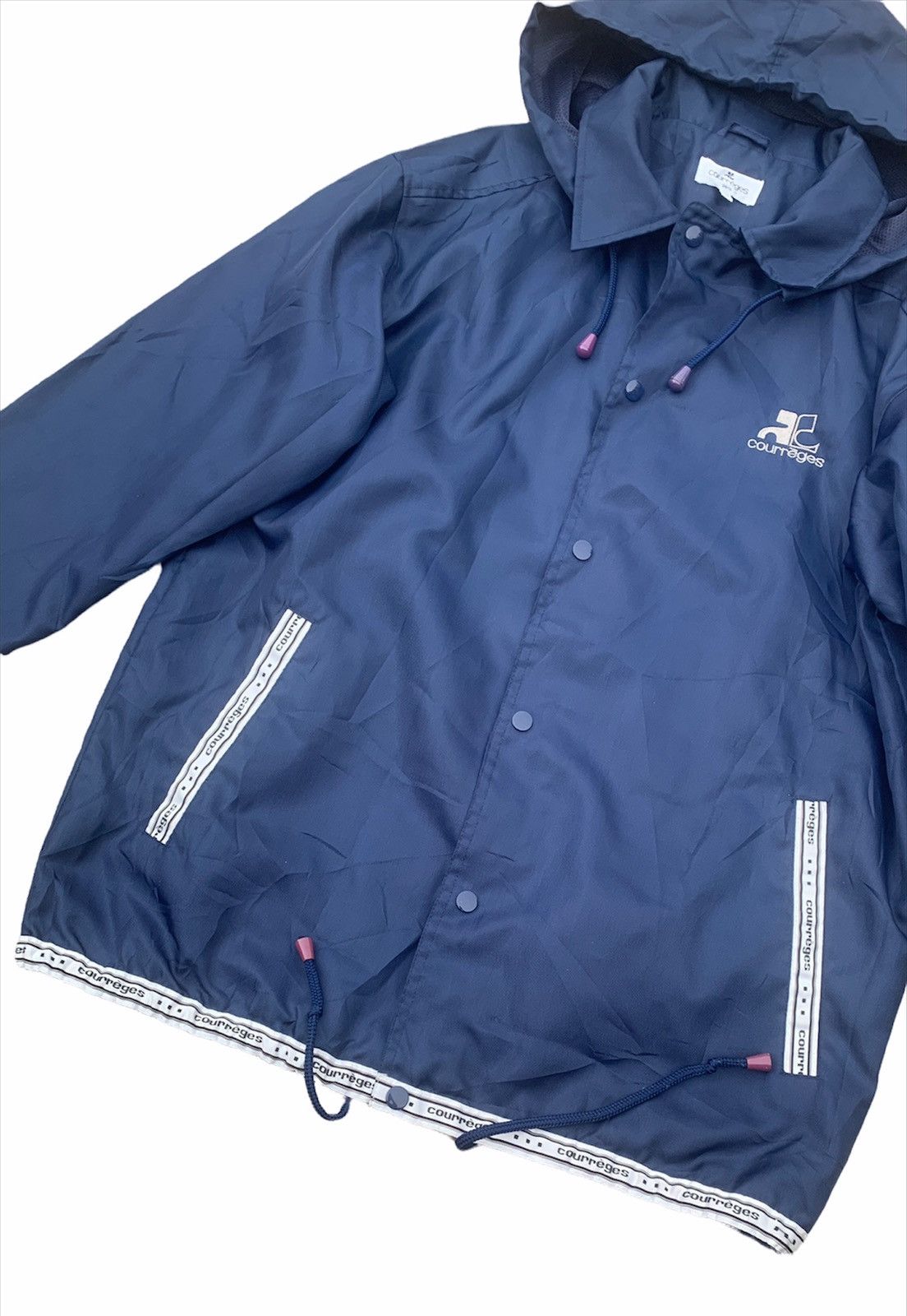 Andre Courreges COURREGES PARIS BIG EMBROIDERY LOGO NYLON JACKET Size US L / EU 52-54 / 3 - 6 Thumbnail