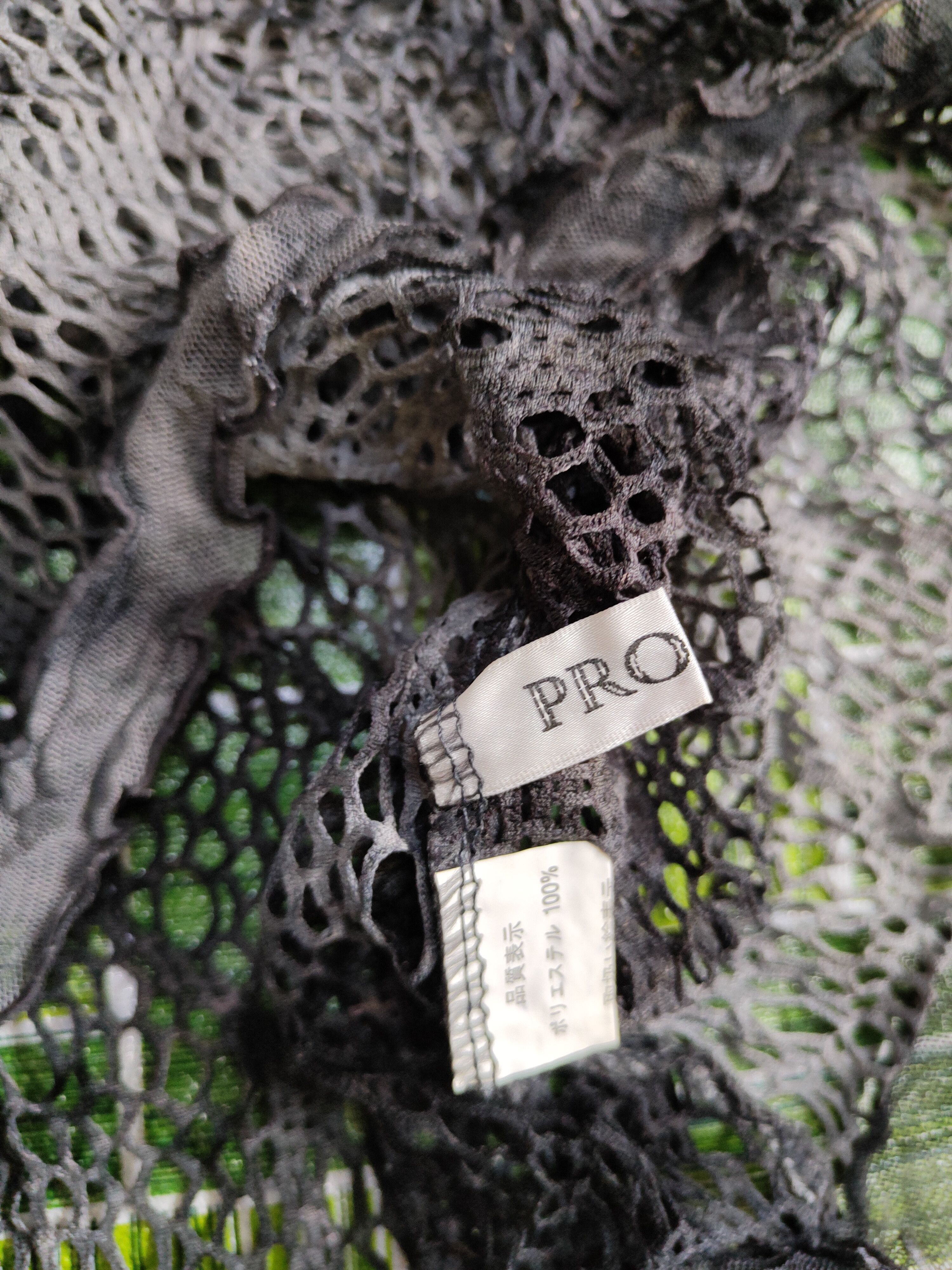 Vintage Propose Gray/Black Crochet Meshnet Knitwear #S942 Size S / US 4 / IT 40 - 12 Thumbnail
