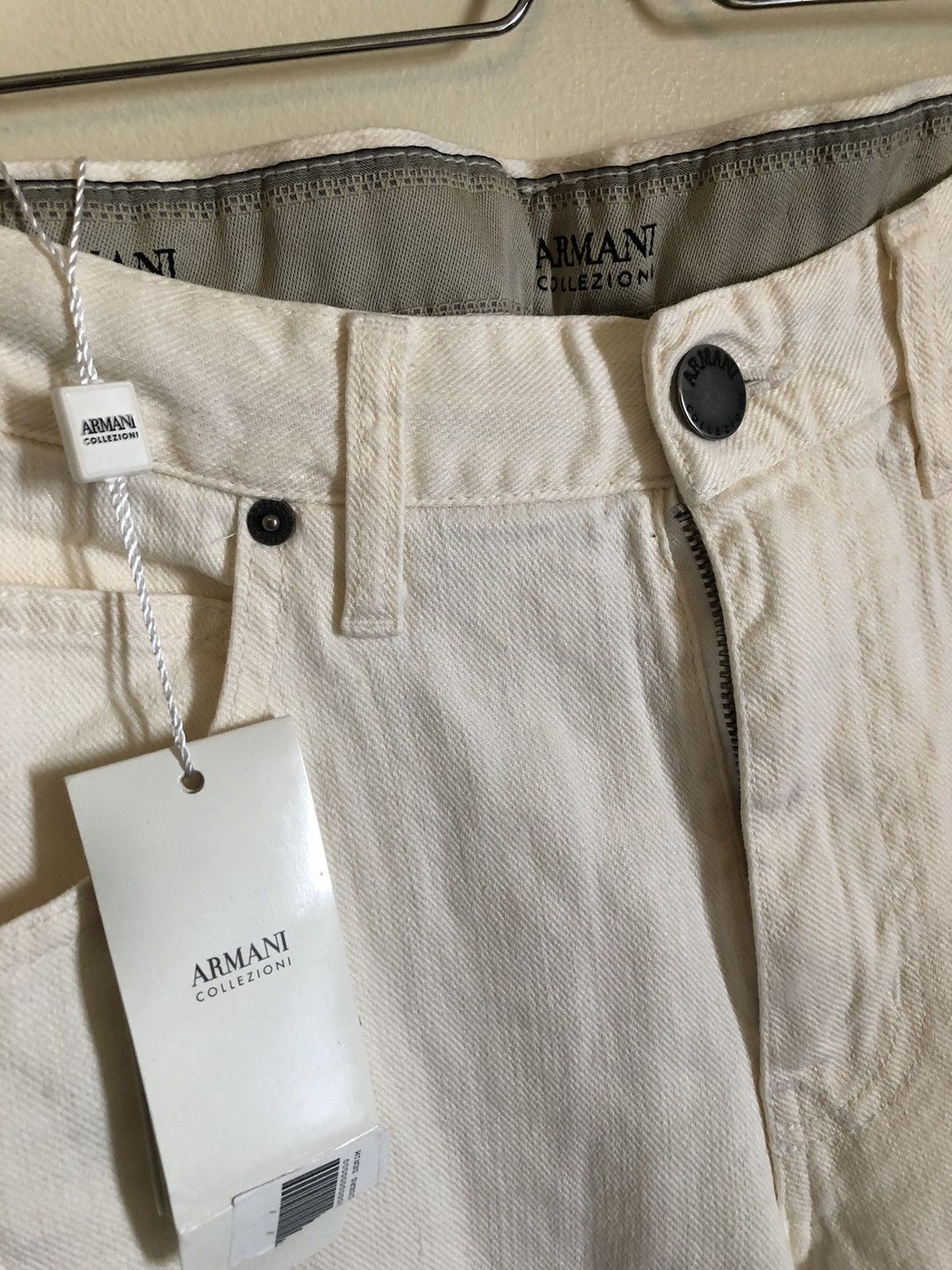 Armani Armani collezioni Eagle Logo Boot leg white denim jeans Size US 36 / EU 52 - 5 Thumbnail