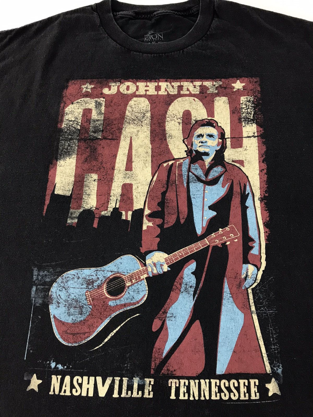 Vintage × Zion Rootswear Johny R Cash Nashville Tenneesse Tour Graphic Screen Tee Size US XL / EU 56 / 4 - 3 Thumbnail