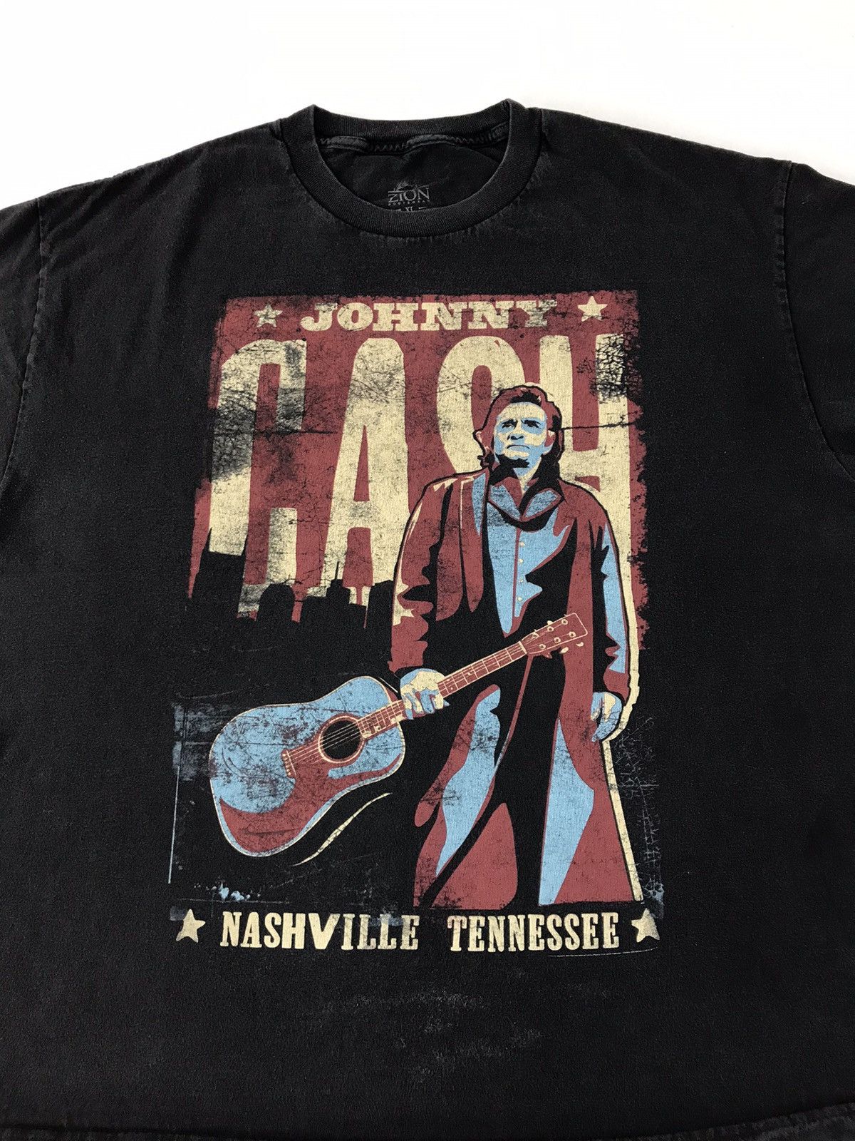Vintage × Zion Rootswear Johny R Cash Nashville Tenneesse Tour Graphic Screen Tee Size US XL / EU 56 / 4 - 2 Thumbnail