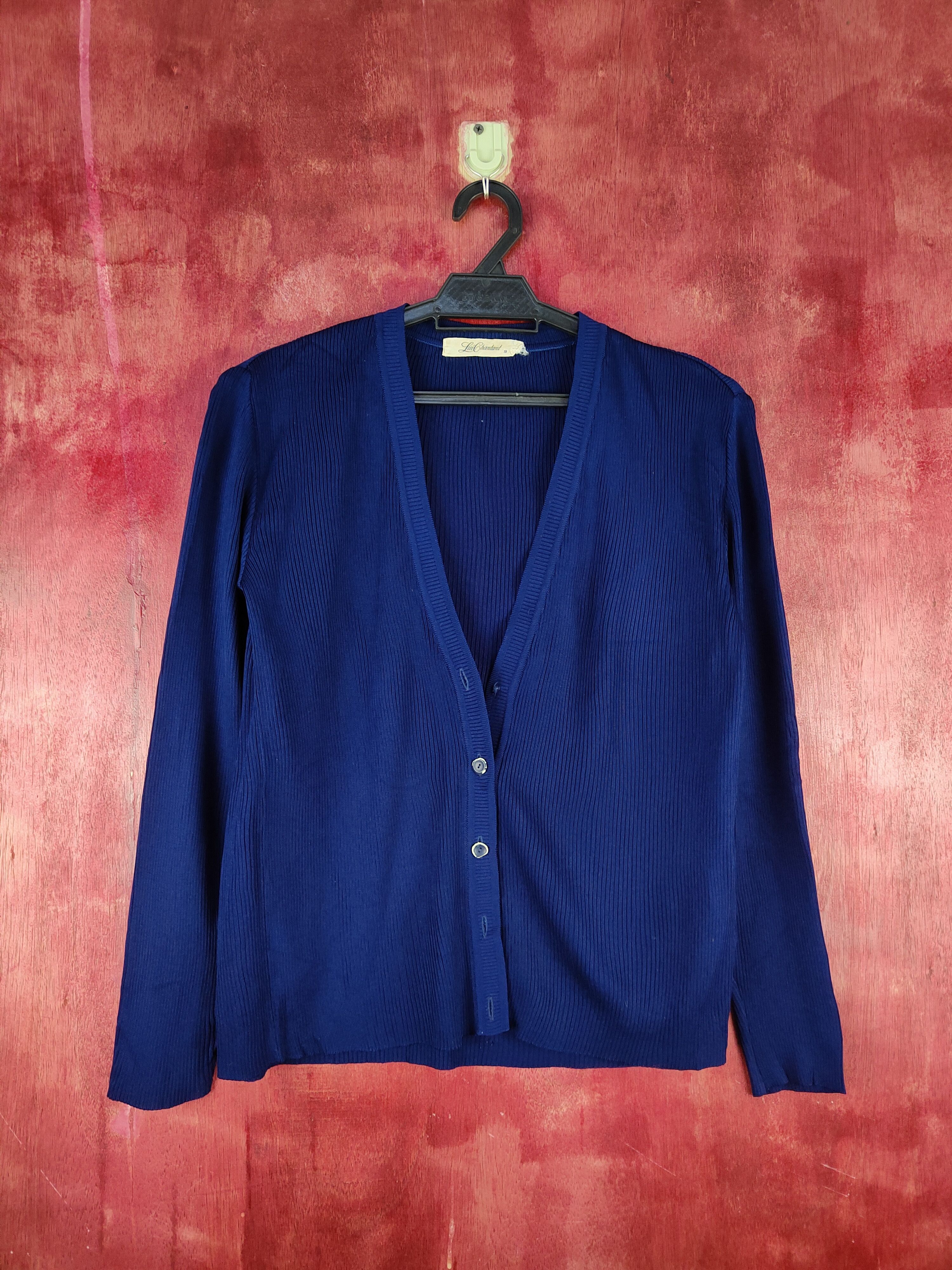 Homespun Knitwear × Japanese Brand Lui Chantant Navy Blue Cardigan knitwear japan #S937 Size M / US 6-8 / IT 42-44 - 1 Thumbnail