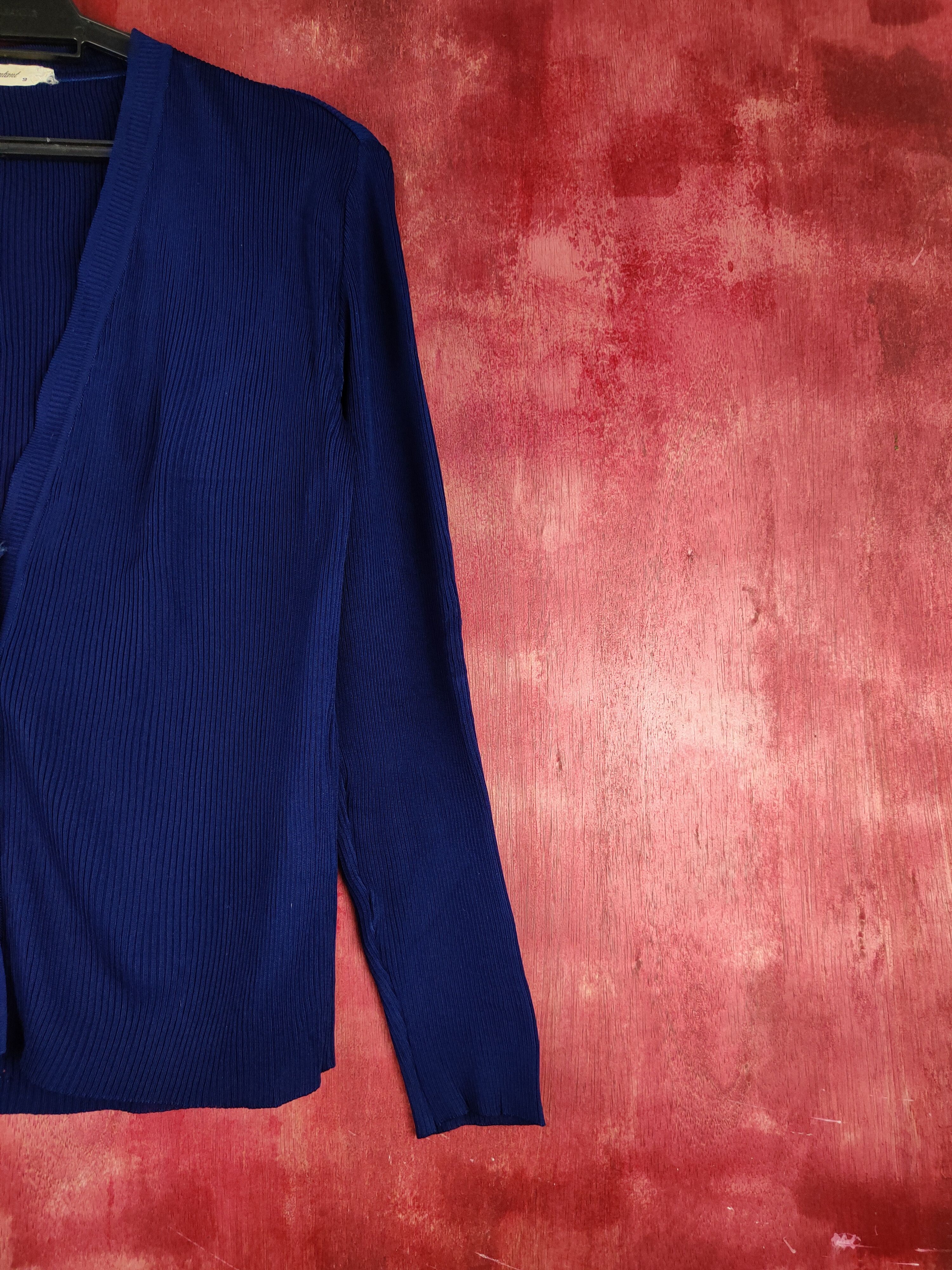 Homespun Knitwear × Japanese Brand Lui Chantant Navy Blue Cardigan knitwear japan #S937 Size M / US 6-8 / IT 42-44 - 7 Thumbnail