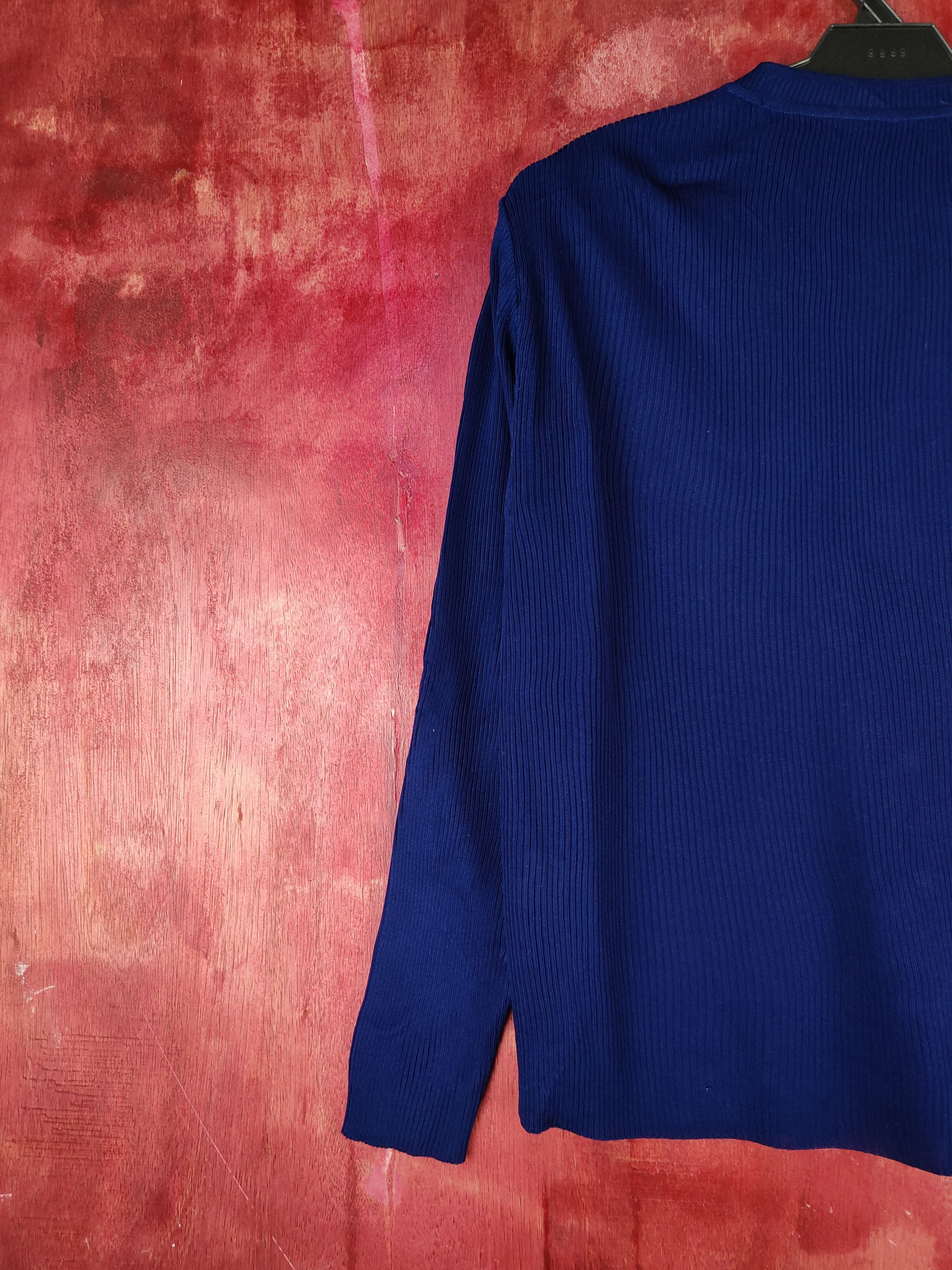 Homespun Knitwear × Japanese Brand Lui Chantant Navy Blue Cardigan knitwear japan #S937 Size M / US 6-8 / IT 42-44 - 11 Thumbnail