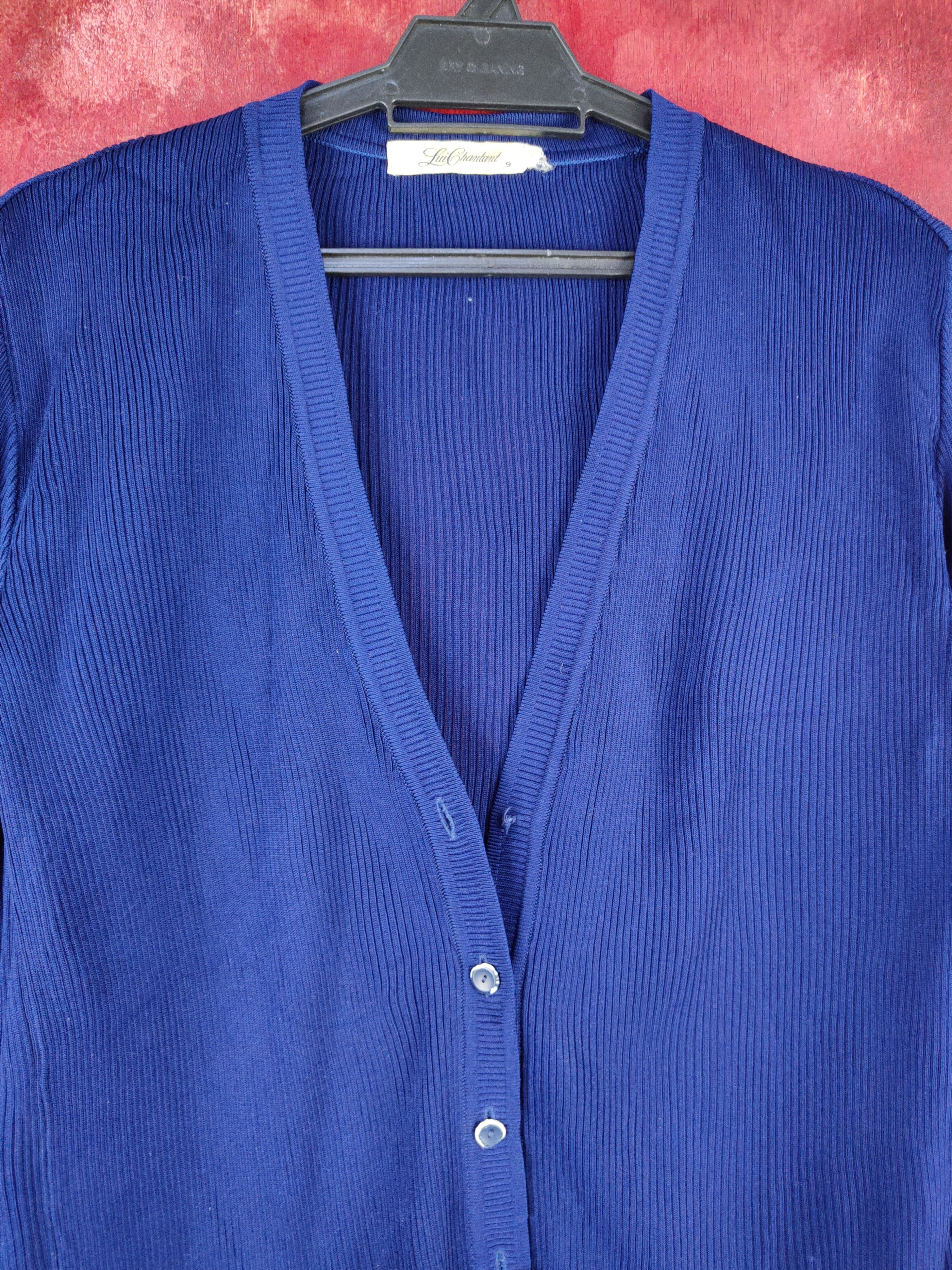 Homespun Knitwear × Japanese Brand Lui Chantant Navy Blue Cardigan knitwear japan #S937 Size M / US 6-8 / IT 42-44 - 2 Thumbnail