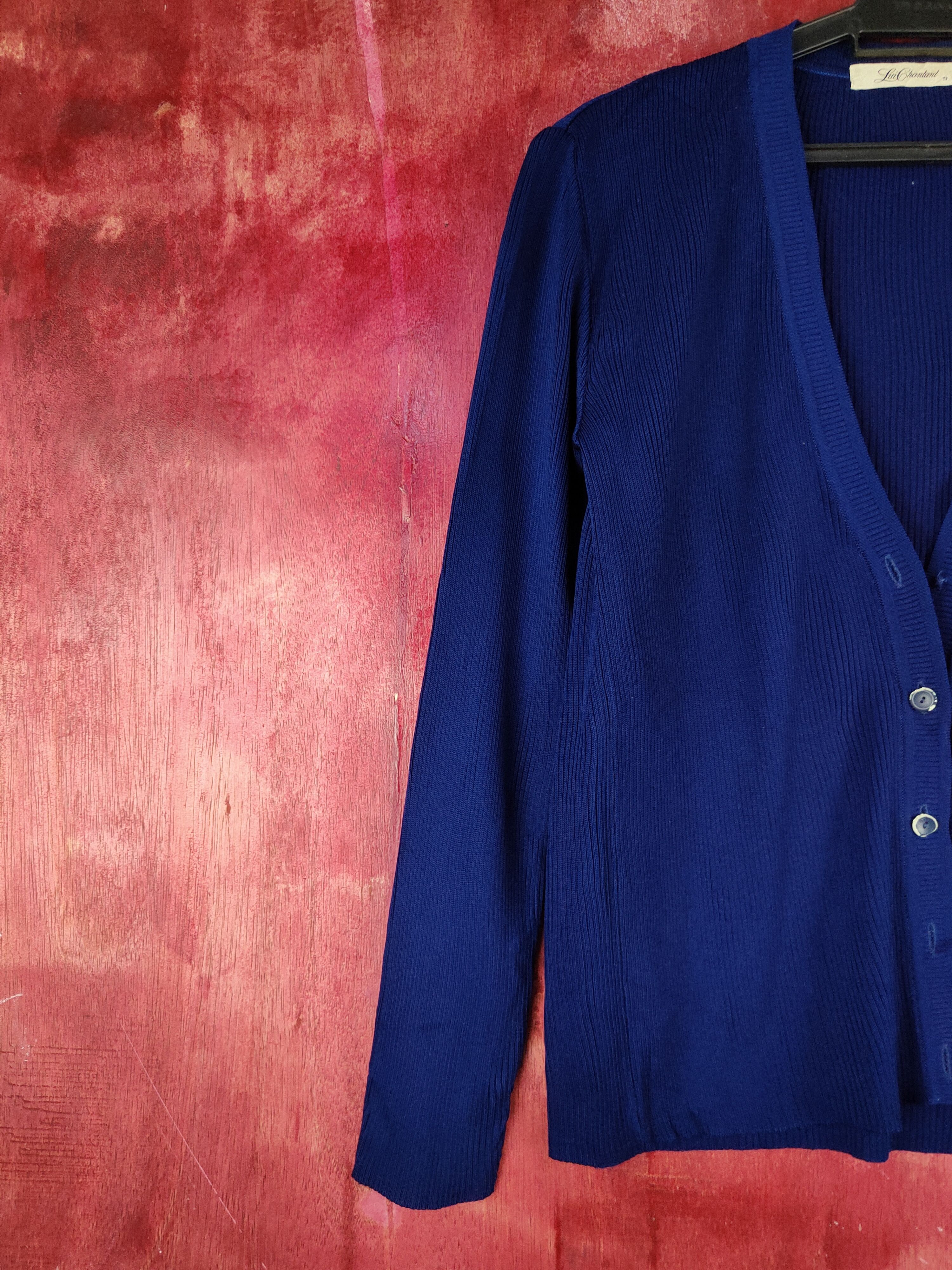 Homespun Knitwear × Japanese Brand Lui Chantant Navy Blue Cardigan knitwear japan #S937 Size M / US 6-8 / IT 42-44 - 5 Thumbnail