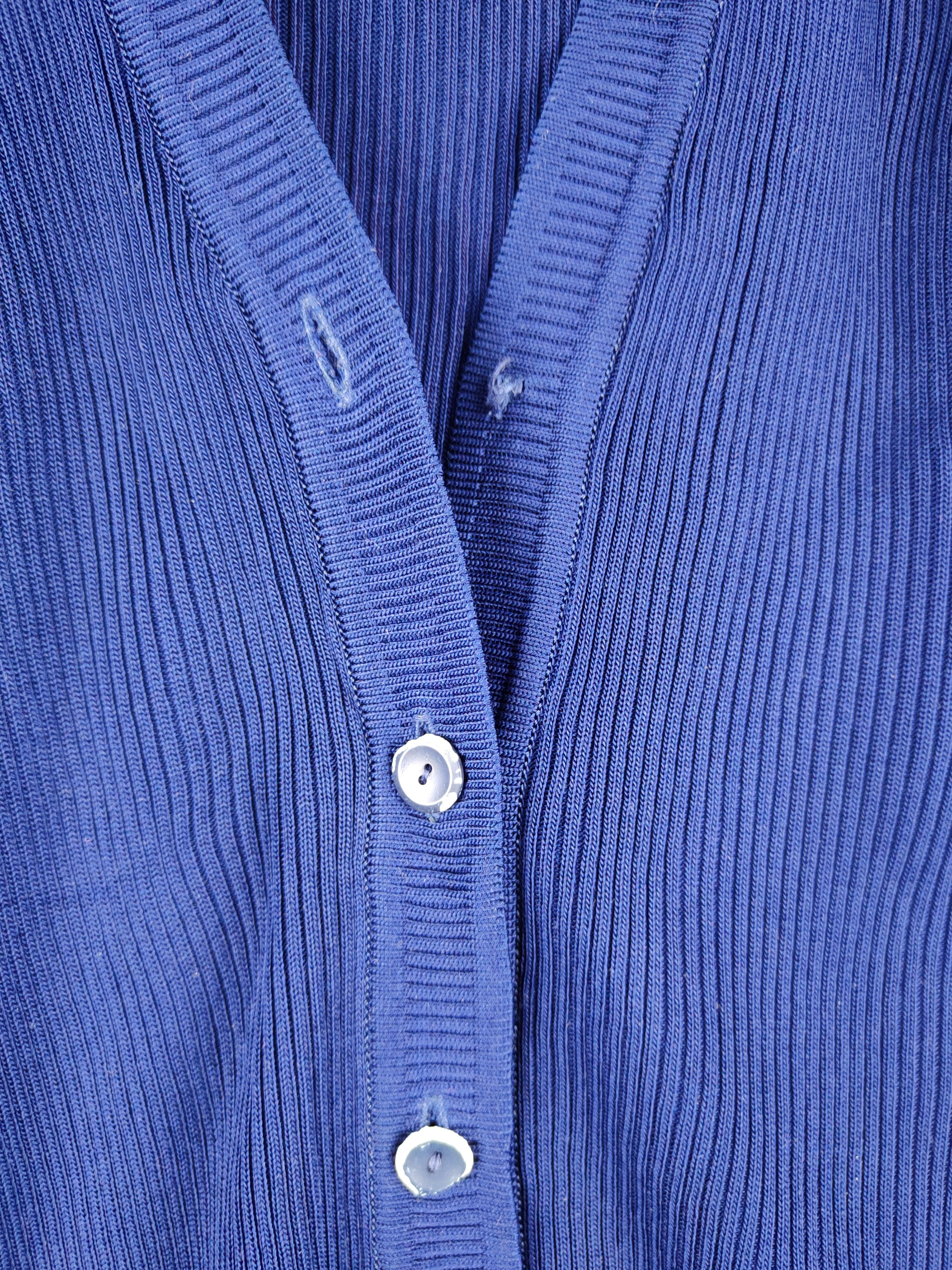 Homespun Knitwear × Japanese Brand Lui Chantant Navy Blue Cardigan knitwear japan #S937 Size M / US 6-8 / IT 42-44 - 4 Thumbnail