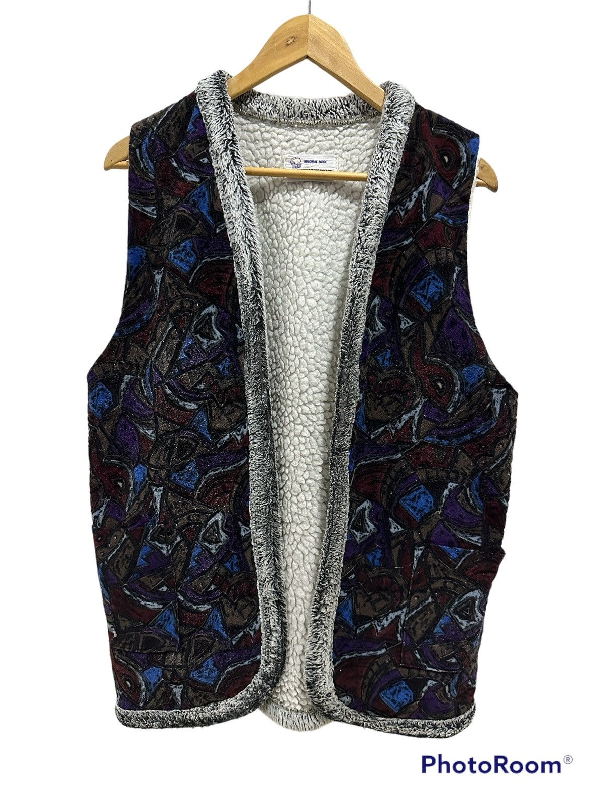 Japanese Brand Kamekozuchi paisley style sheep wool vest Size US M / EU 48-50 / 2 - 1 Thumbnail