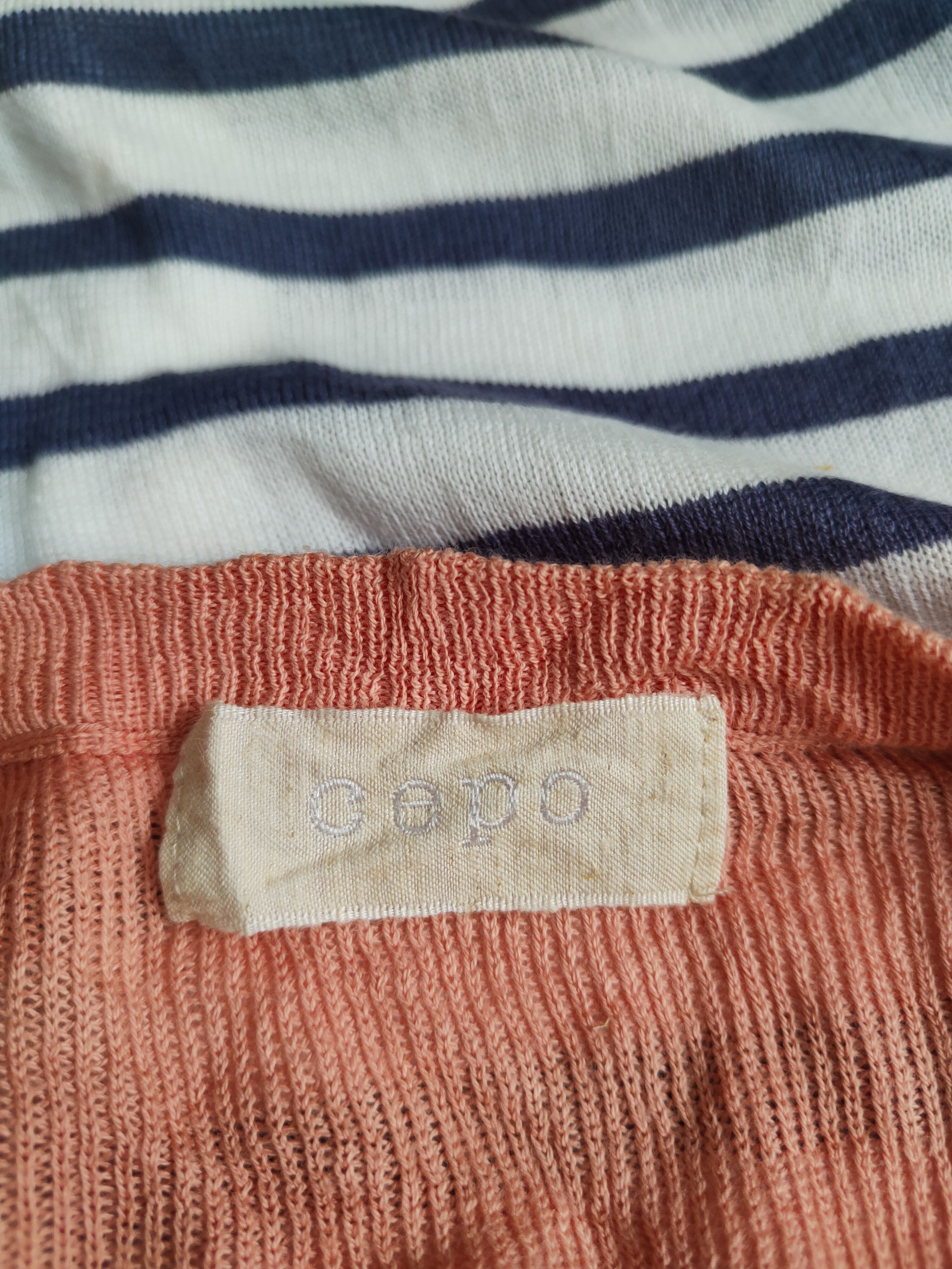 Homespun Knitwear × Japanese Brand Cepo Orange/Gray Stripe Cardigan knitwear vintage #S935 Size M / US 6-8 / IT 42-44 - 11 Thumbnail