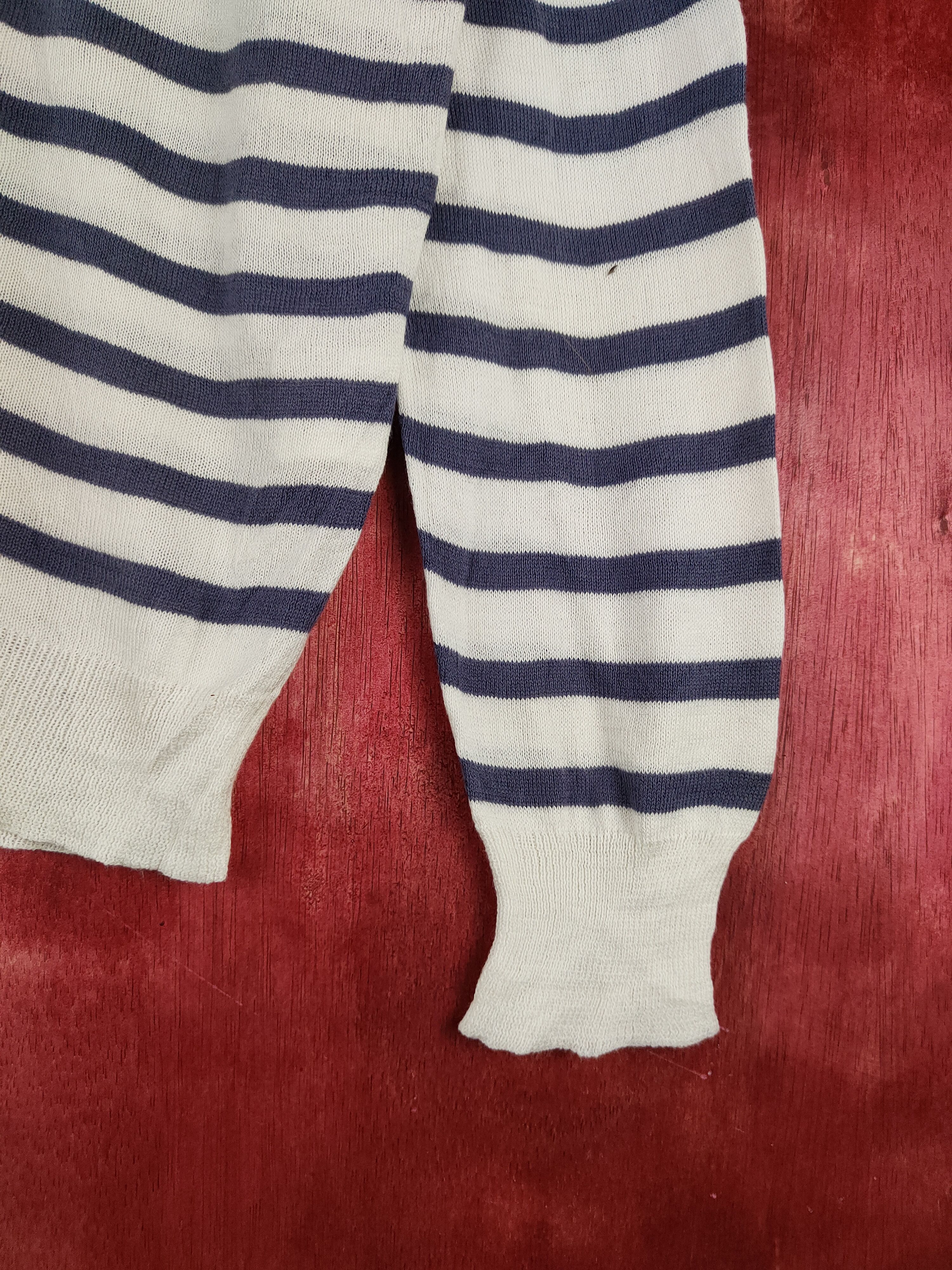 Homespun Knitwear × Japanese Brand Cepo Orange/Gray Stripe Cardigan knitwear vintage #S935 Size M / US 6-8 / IT 42-44 - 6 Thumbnail