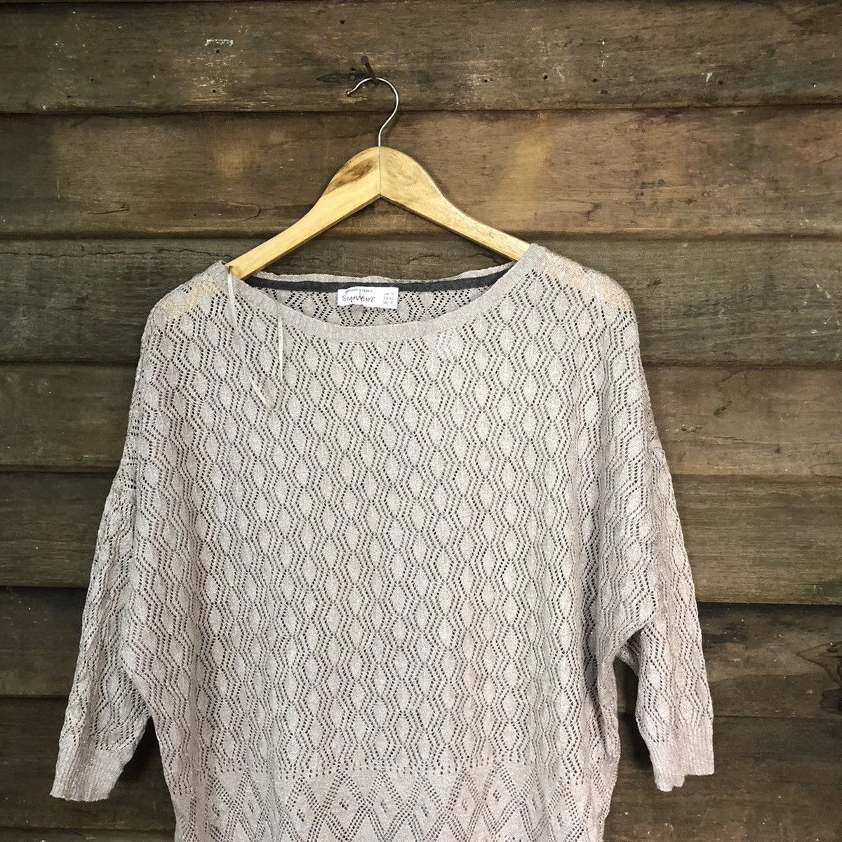 Dunnes Dunnes Store Mesh Net Crochet Purple Knitwear #7188 Size L / US 10 / IT 46 - 2 Thumbnail