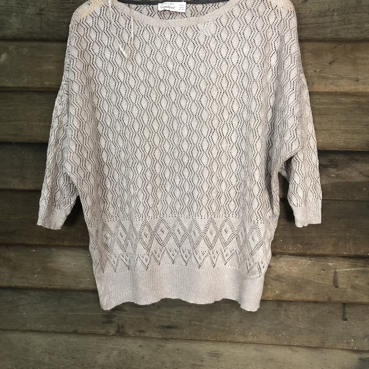 Dunnes Dunnes Store Mesh Net Crochet Purple Knitwear #7188 Size L / US 10 / IT 46 - 3 Thumbnail