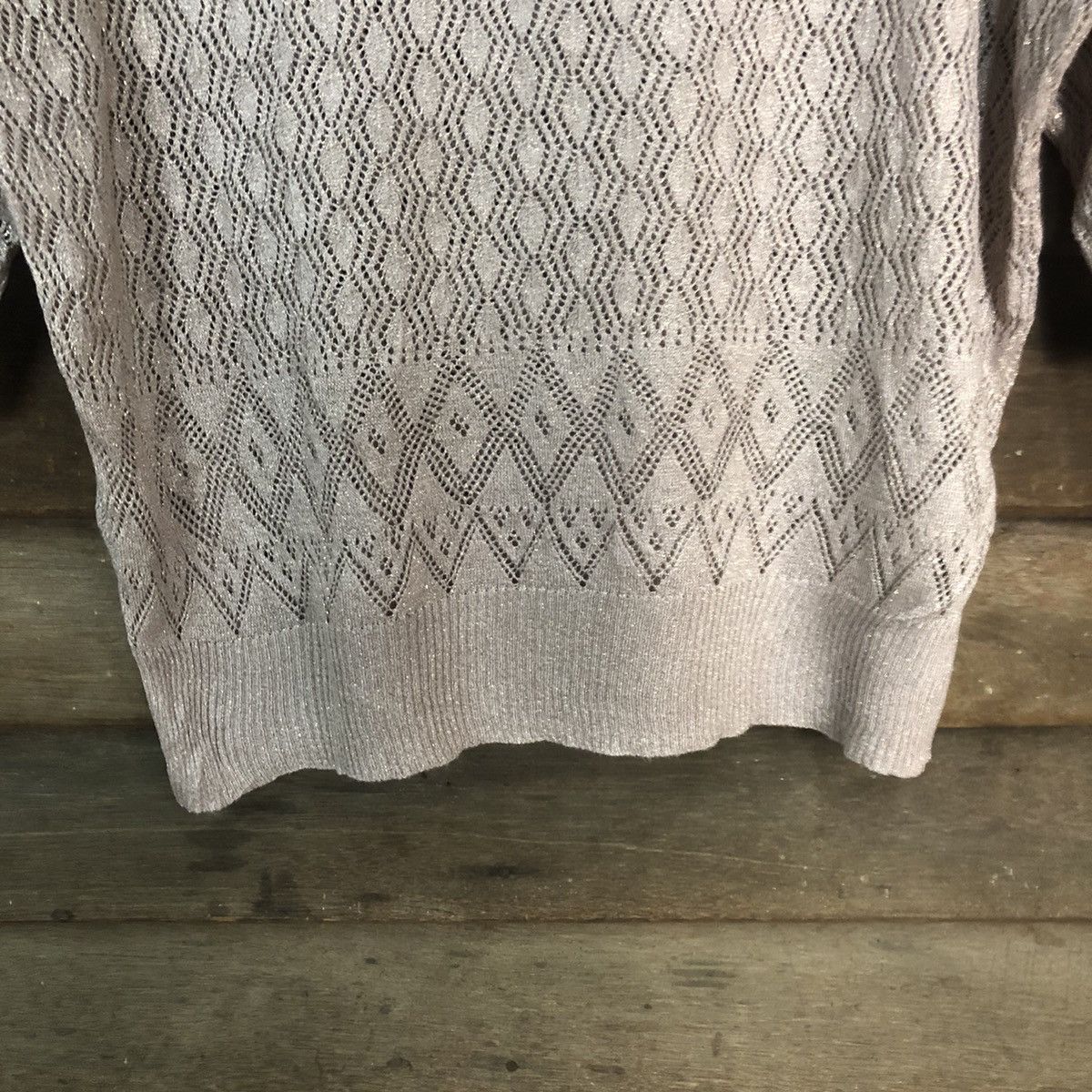 Dunnes Dunnes Store Mesh Net Crochet Purple Knitwear #7188 Size L / US 10 / IT 46 - 8 Thumbnail