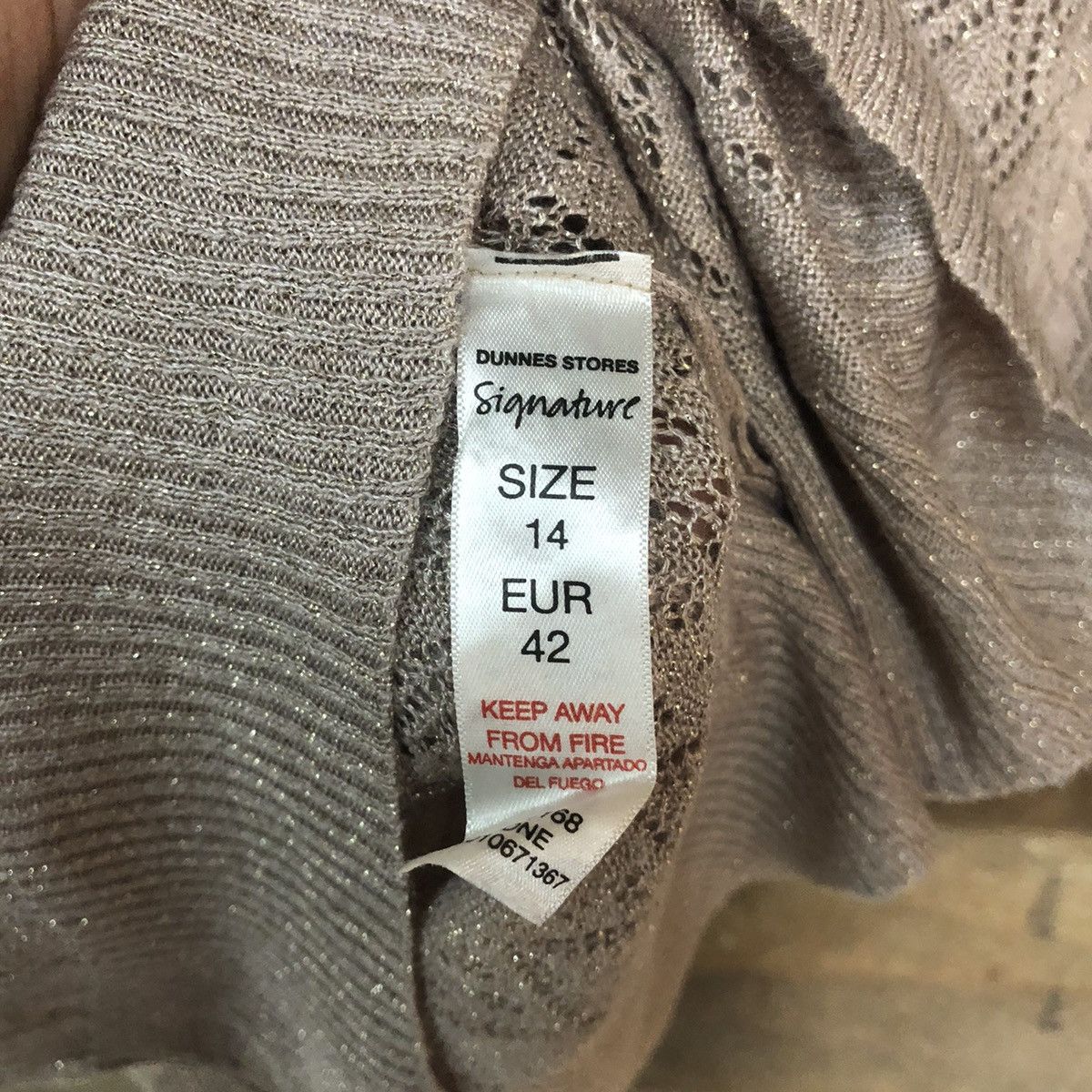 Dunnes Dunnes Store Mesh Net Crochet Purple Knitwear #7188 Size L / US 10 / IT 46 - 10 Thumbnail