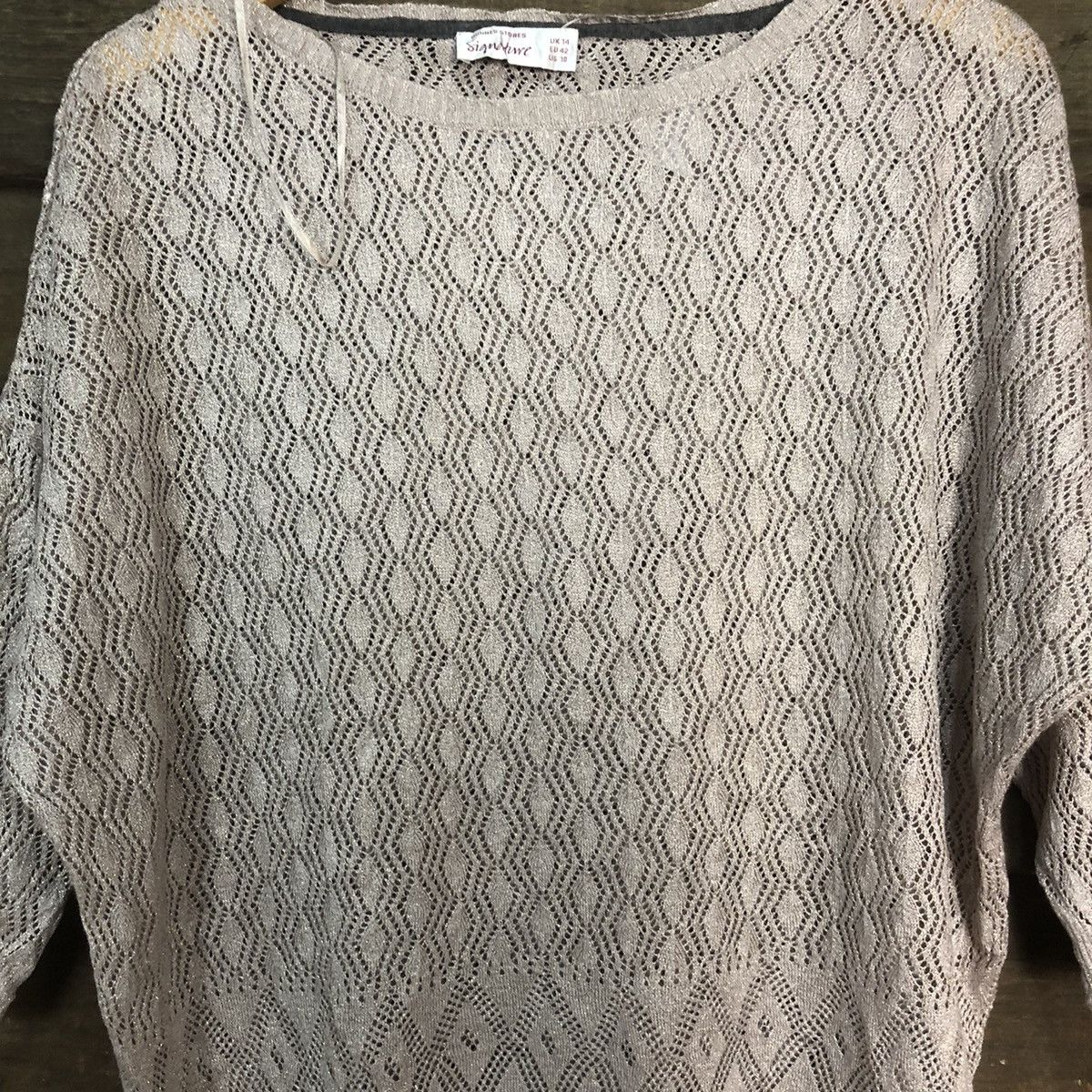 Dunnes Dunnes Store Mesh Net Crochet Purple Knitwear #7188 Size L / US 10 / IT 46 - 7 Thumbnail